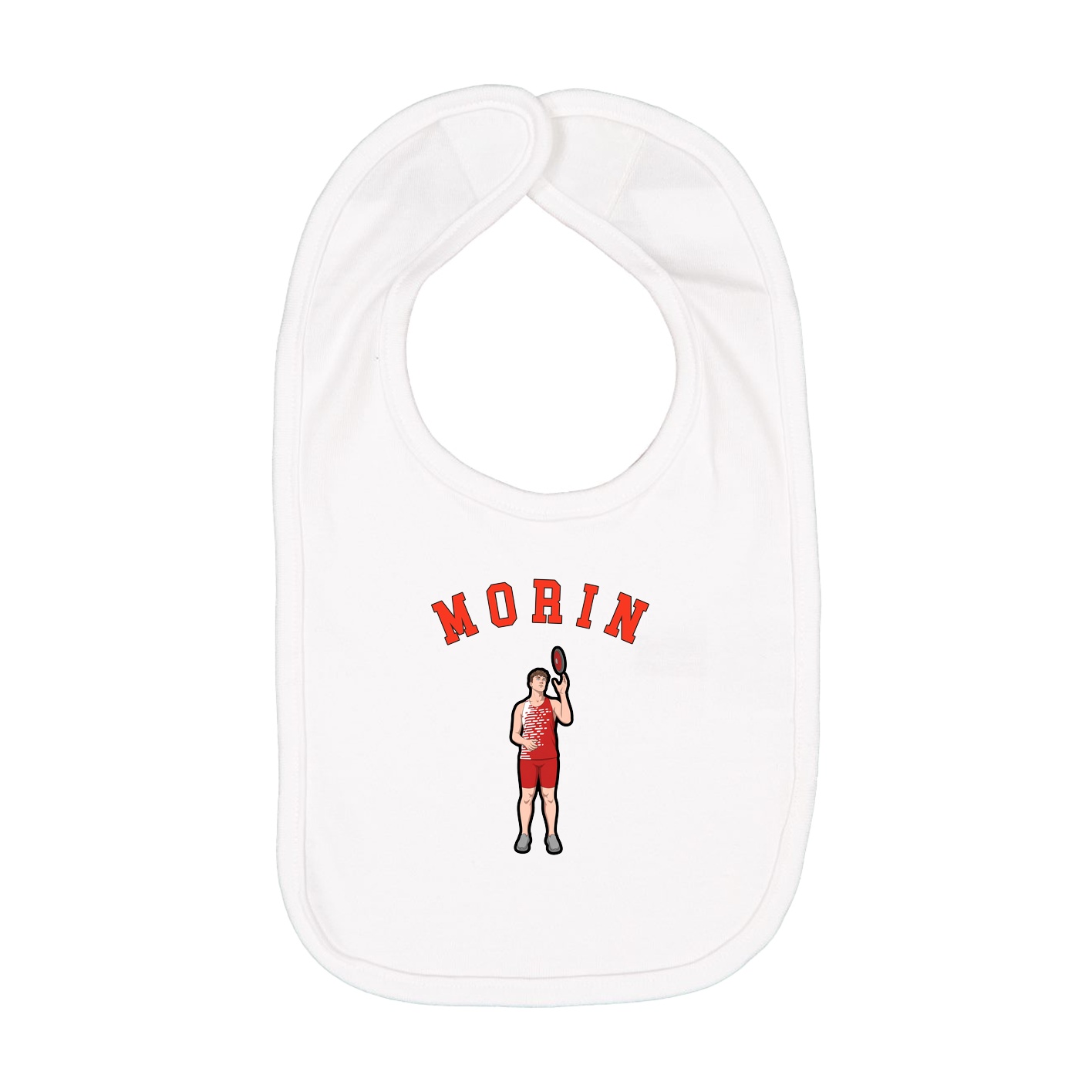 Infant Bib — Shirsey Arch in White