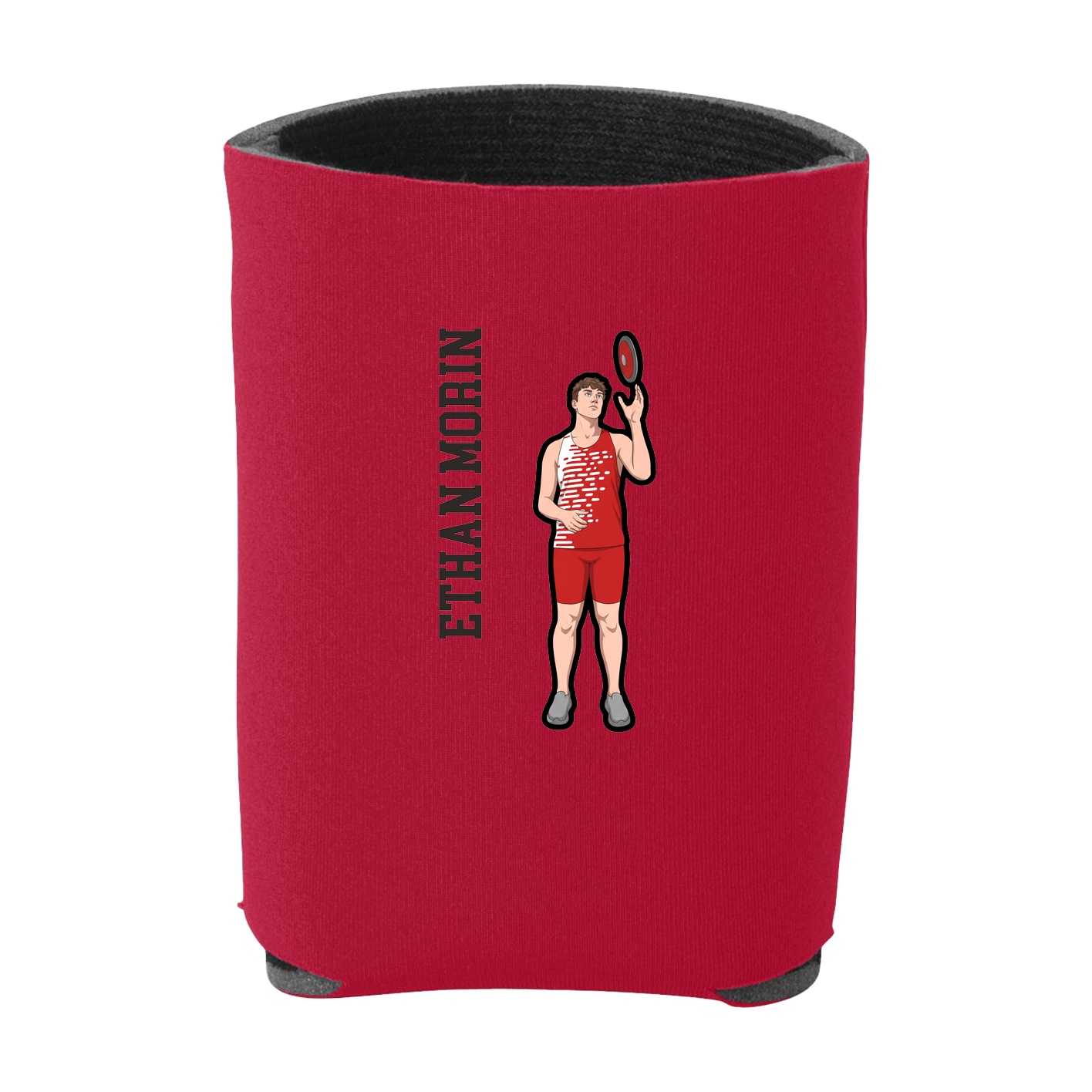 Can Holder — Name Vertical in Red
