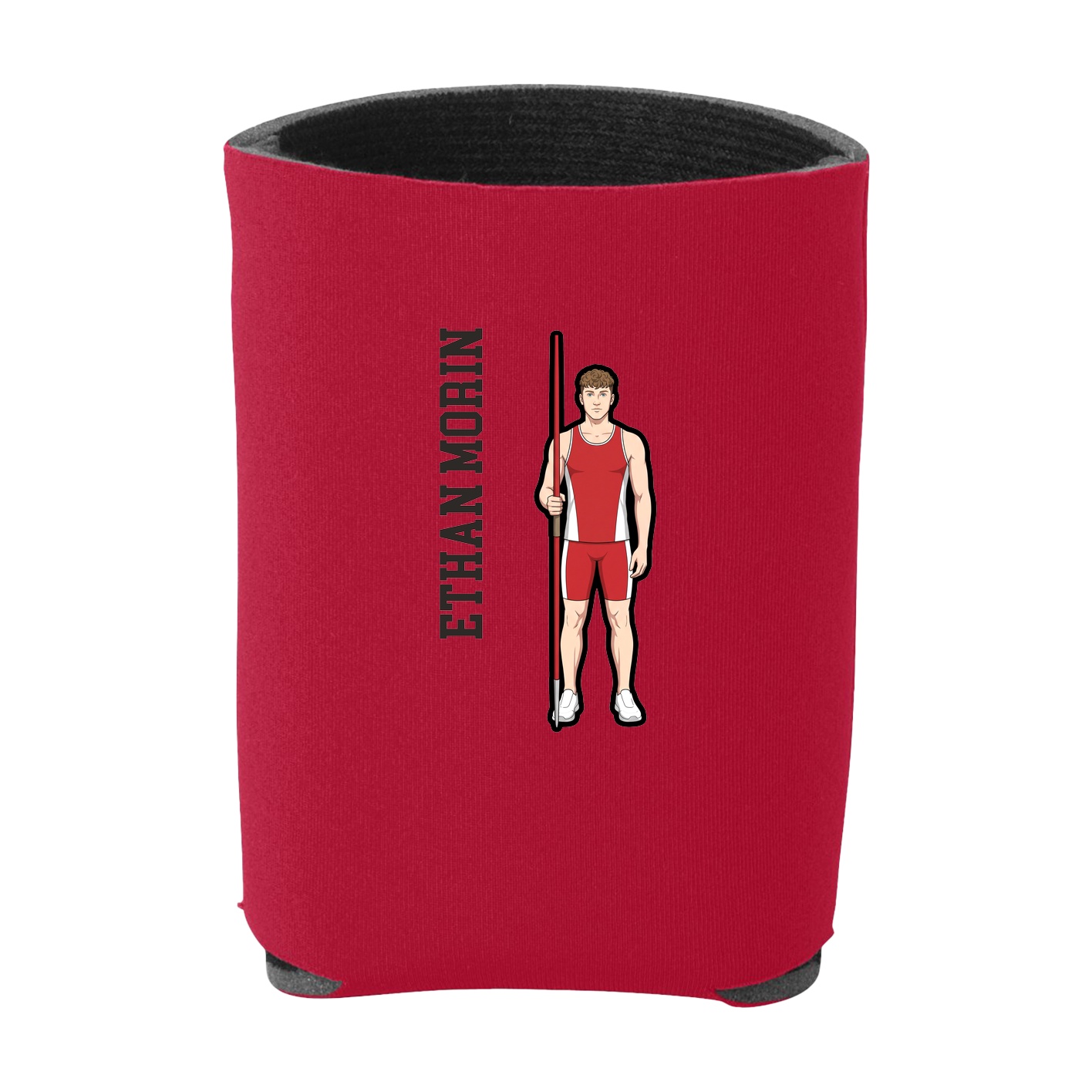 Can Holder — Name Vertical in Red