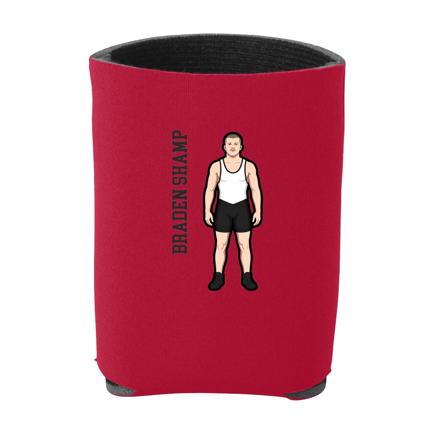 Can Holder — Name Vertical in Red