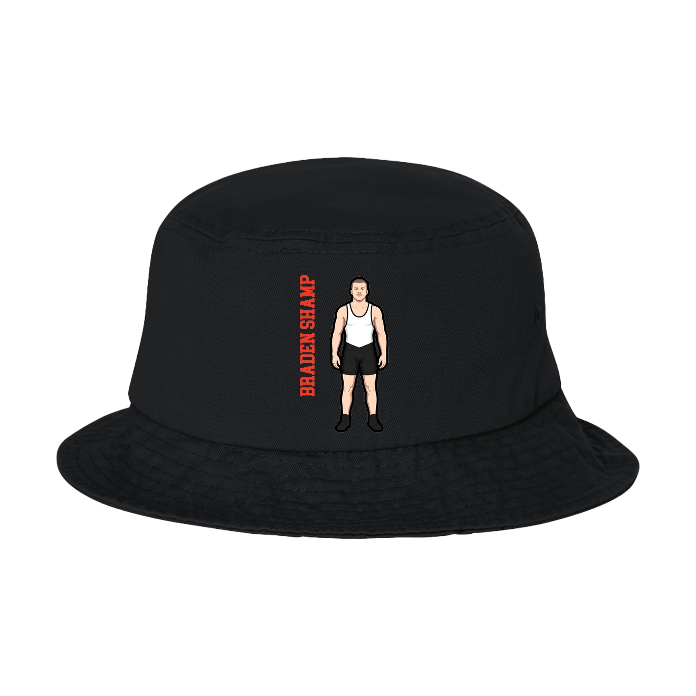 Bucket Cap — Name Vertical in Black