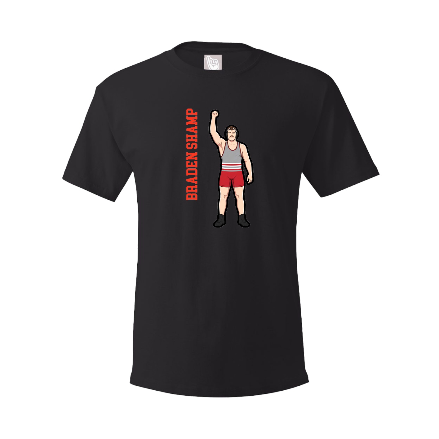 Tee — Name Vertical in Black