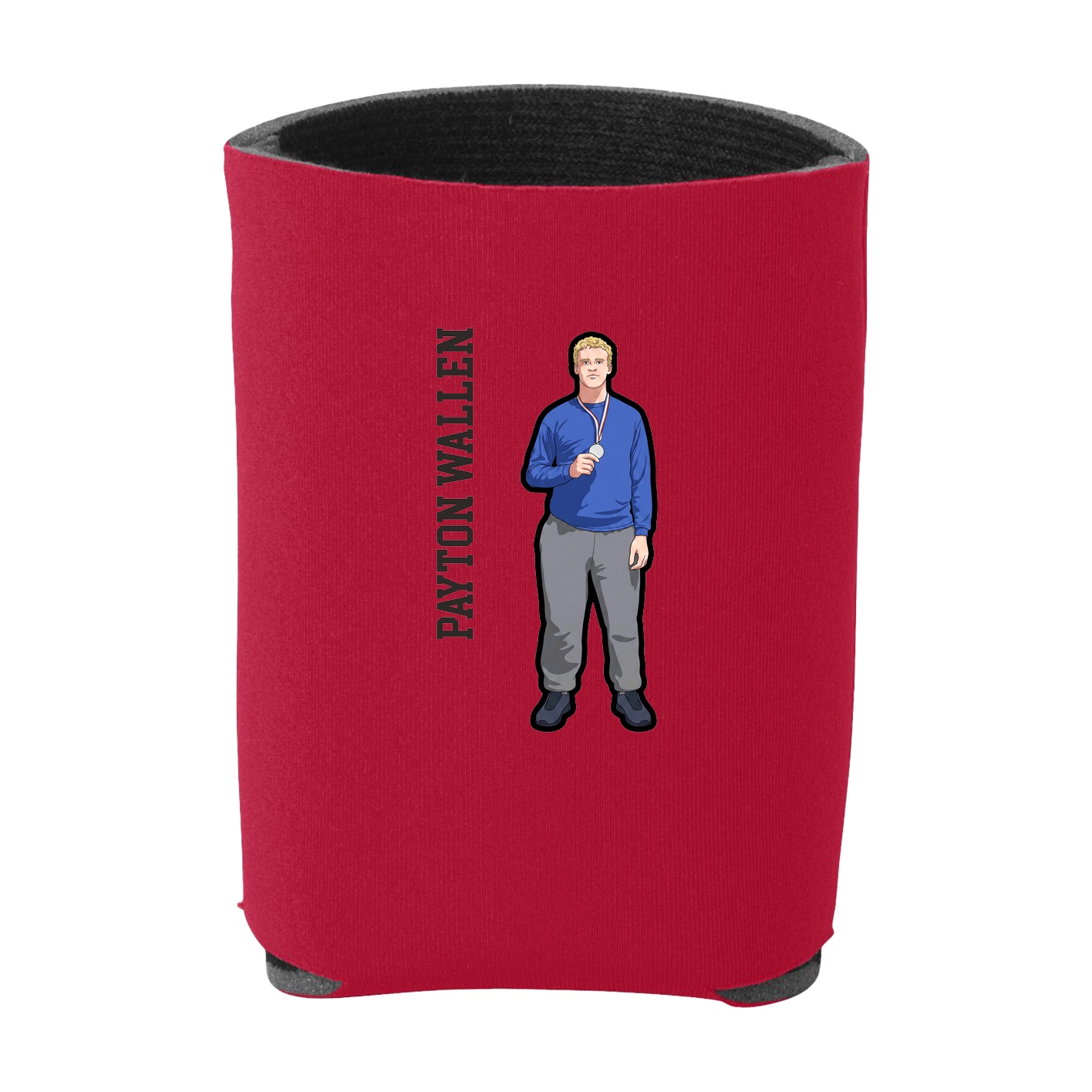 Can Holder — Name Vertical in Red