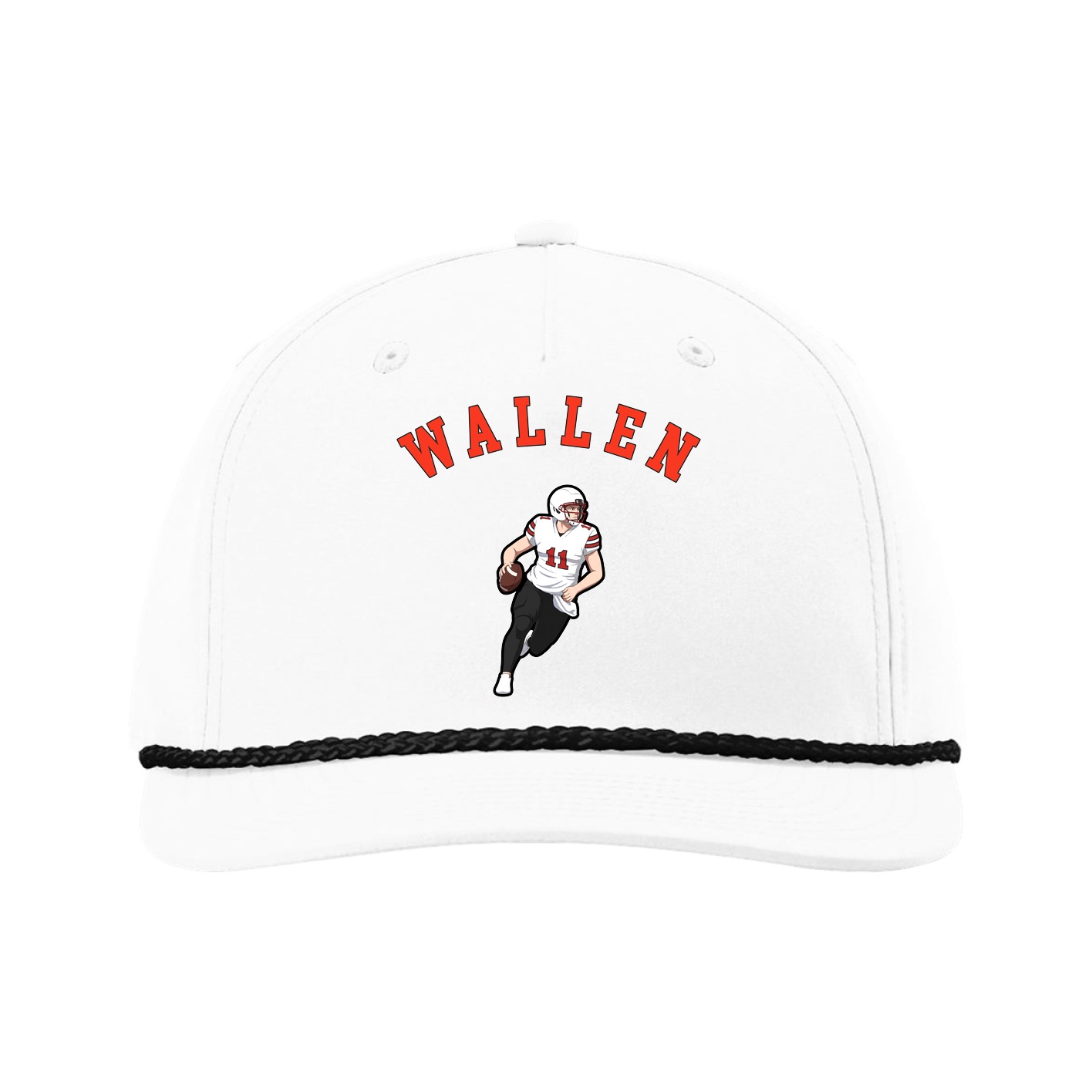 Five-Panel Classic Rope Cap — Shirsey Arch in White