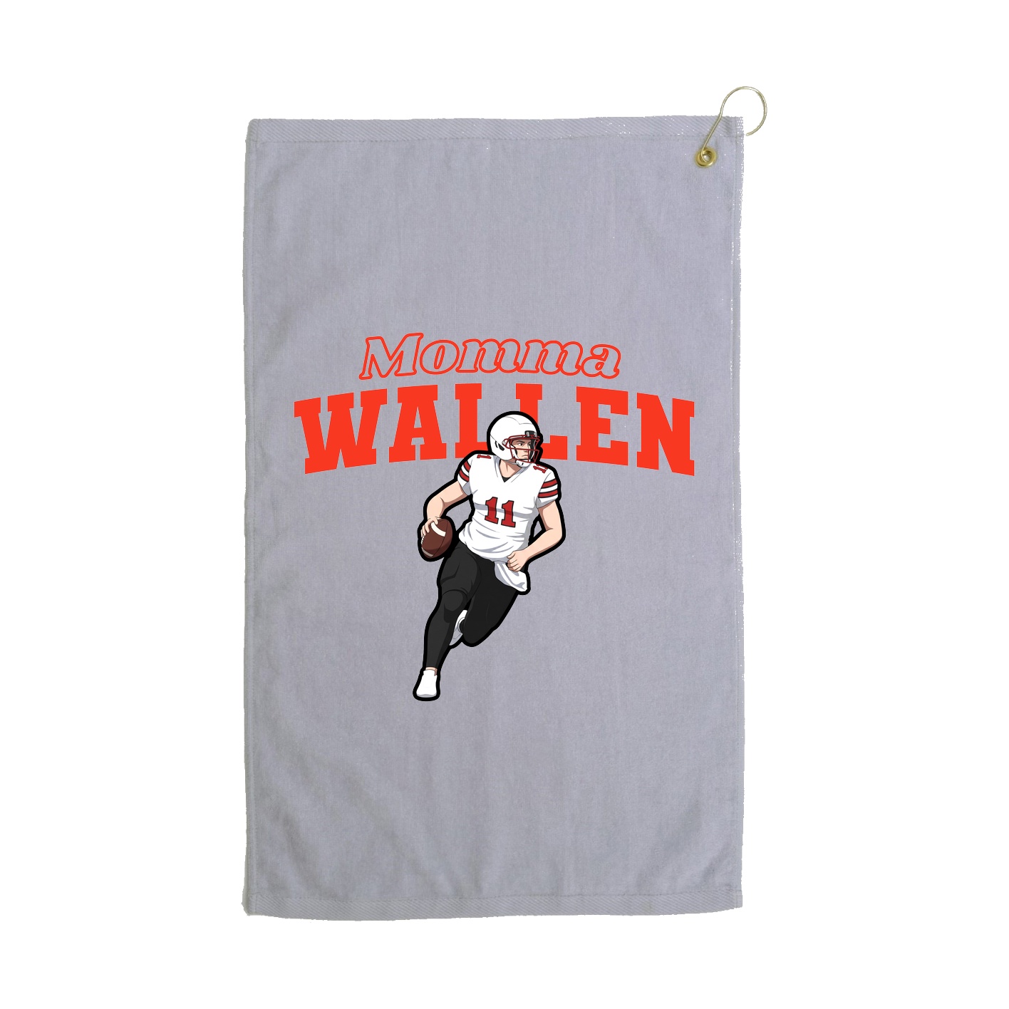 Golf Towel — Mothers Day Block in Grey