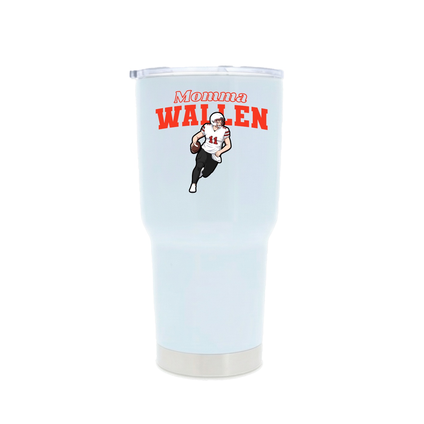 30oz Stainless Steel Tumbler — Mothers Day Block in White