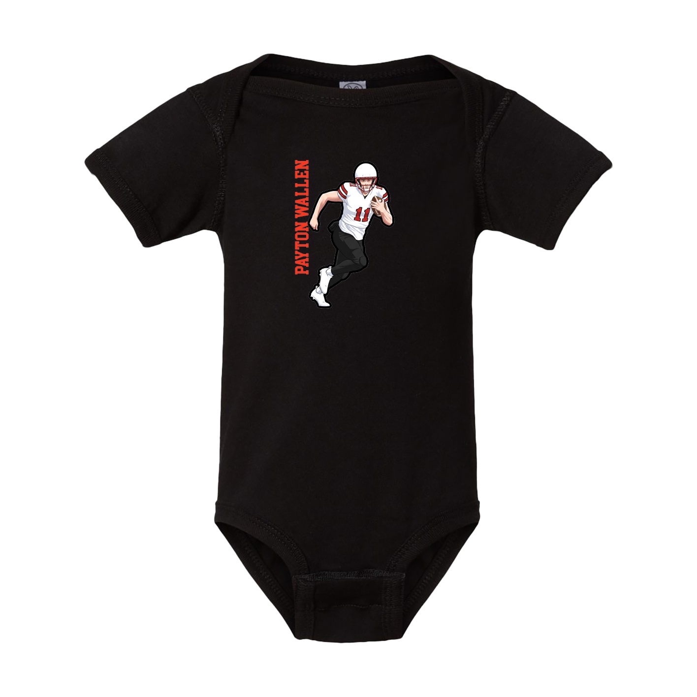 Baby Onesie — Name Vertical in Black