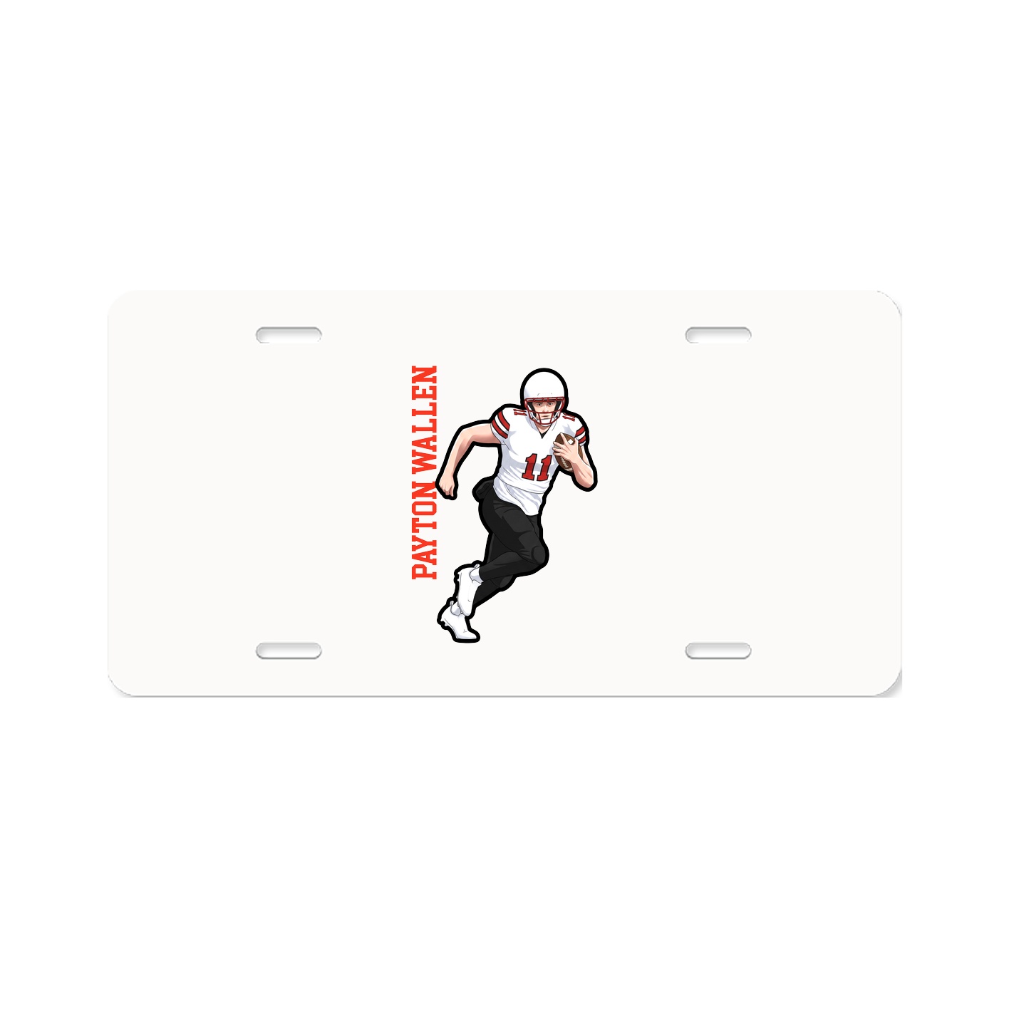 License Plate — Name Vertical in Classic