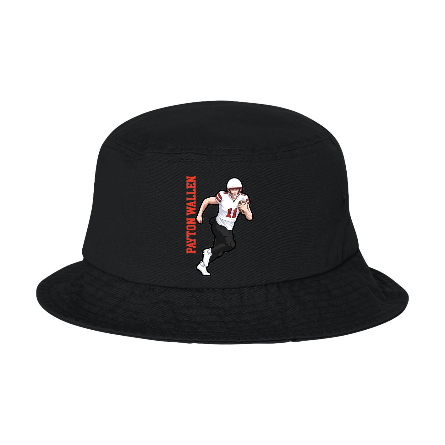 Bucket Cap — Name Vertical in Black