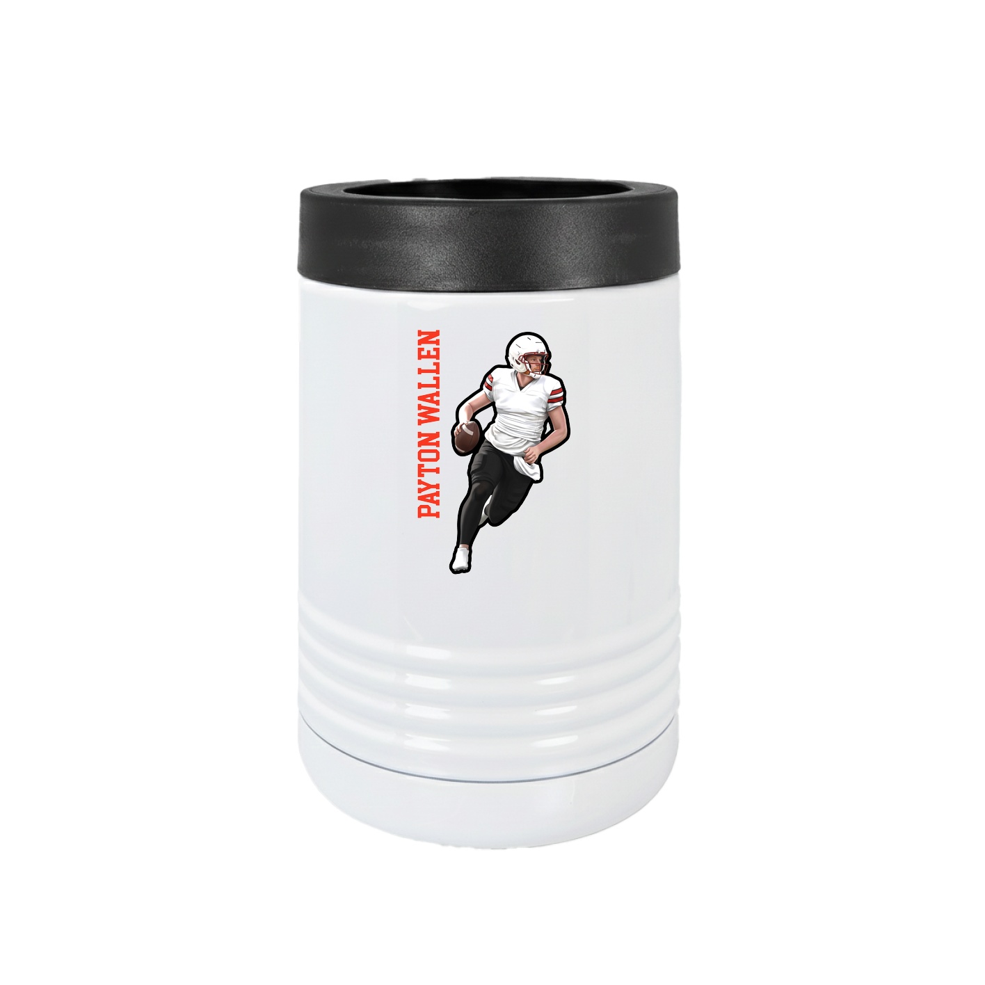 Beverage Holder — Name Vertical in White