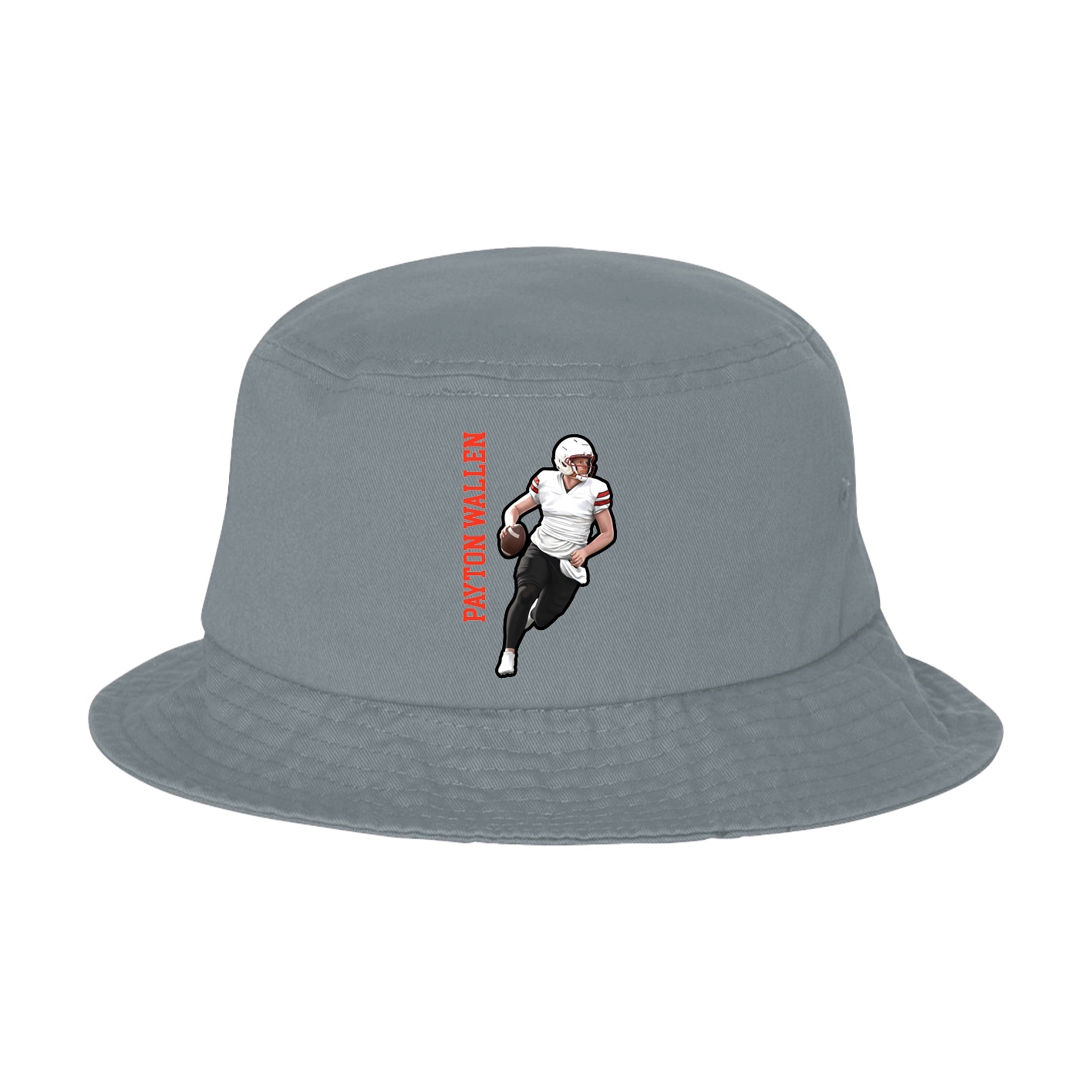 Bucket Cap — Name Vertical in Grey