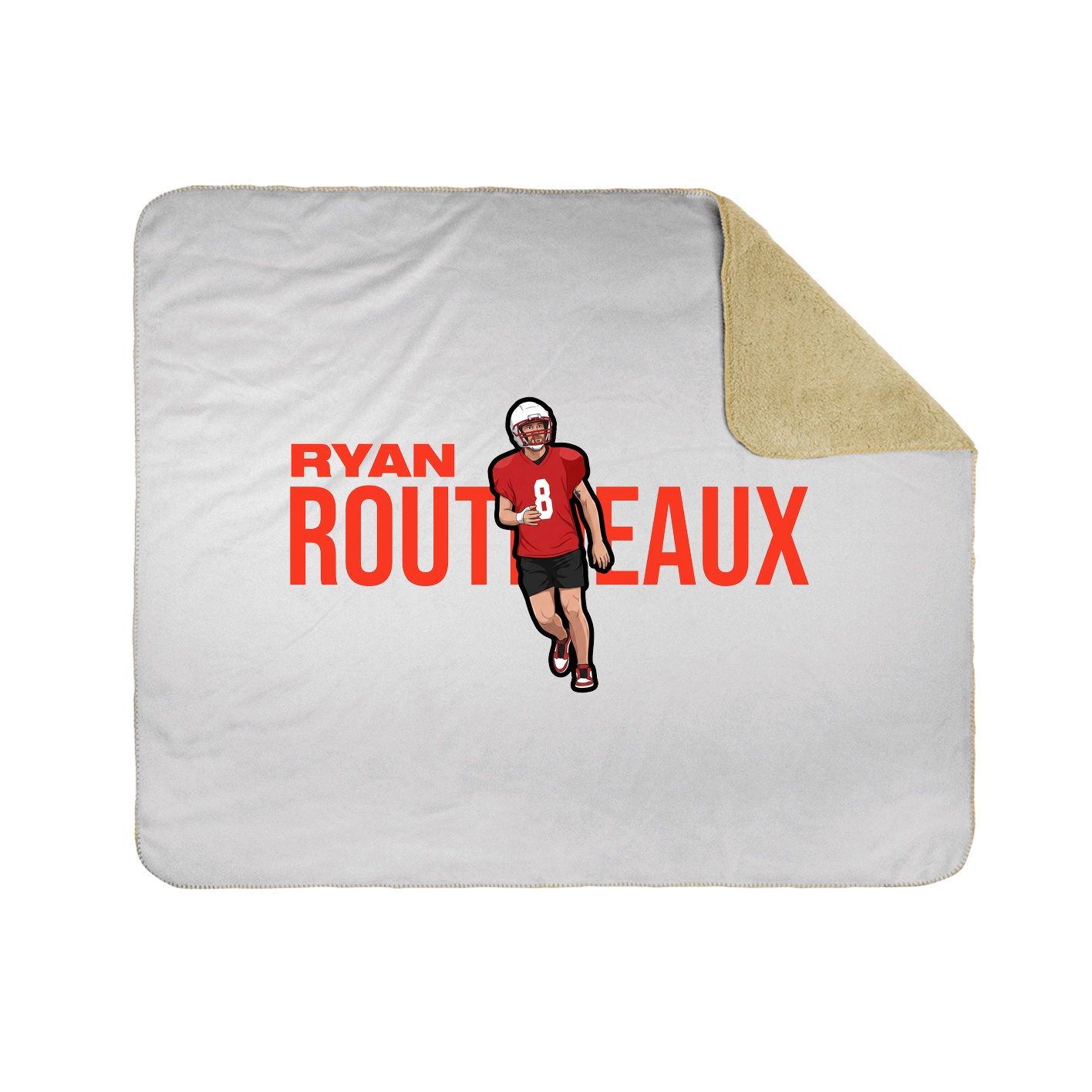 Throw Blanket — Player Name in White