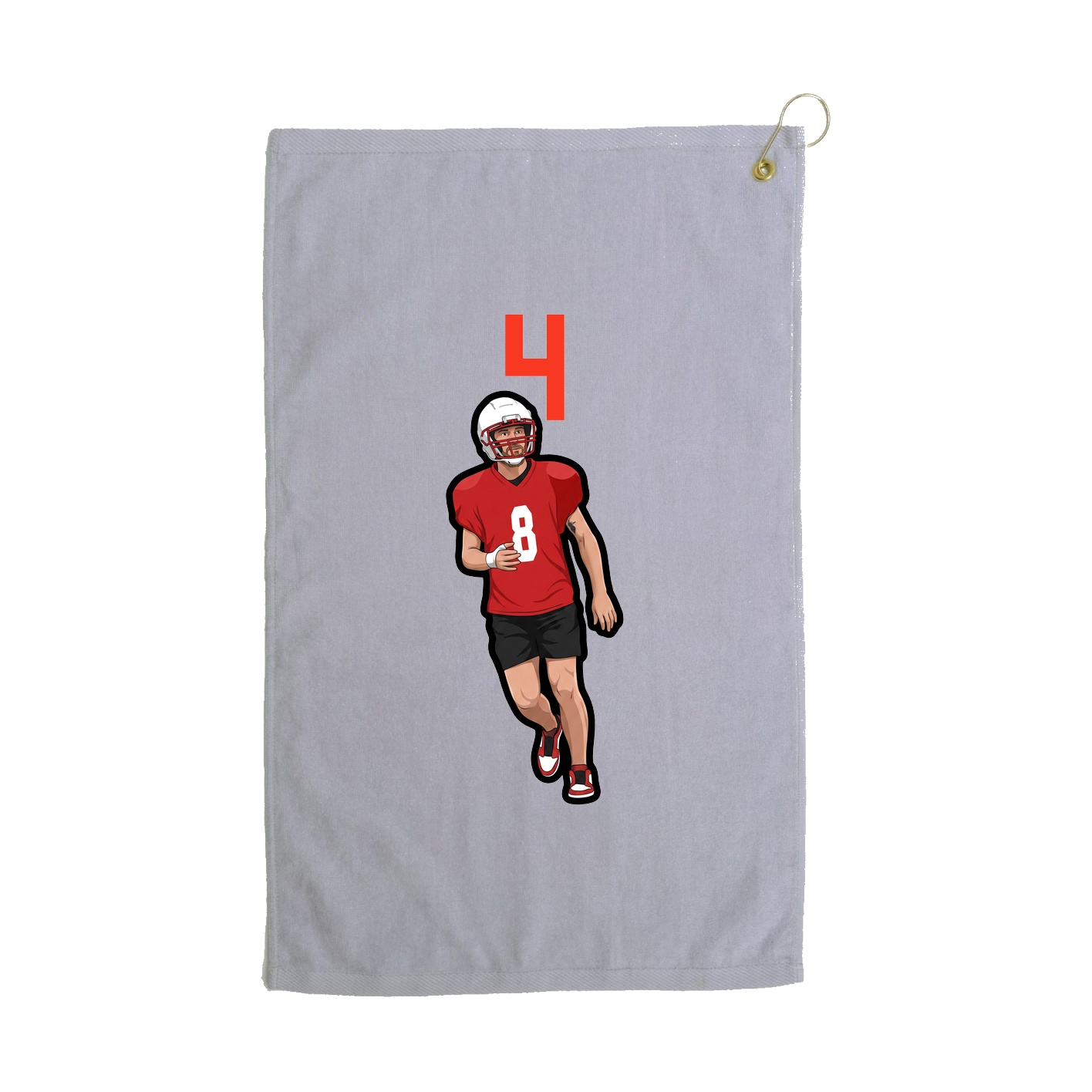 Golf Towel — Number Top in Grey