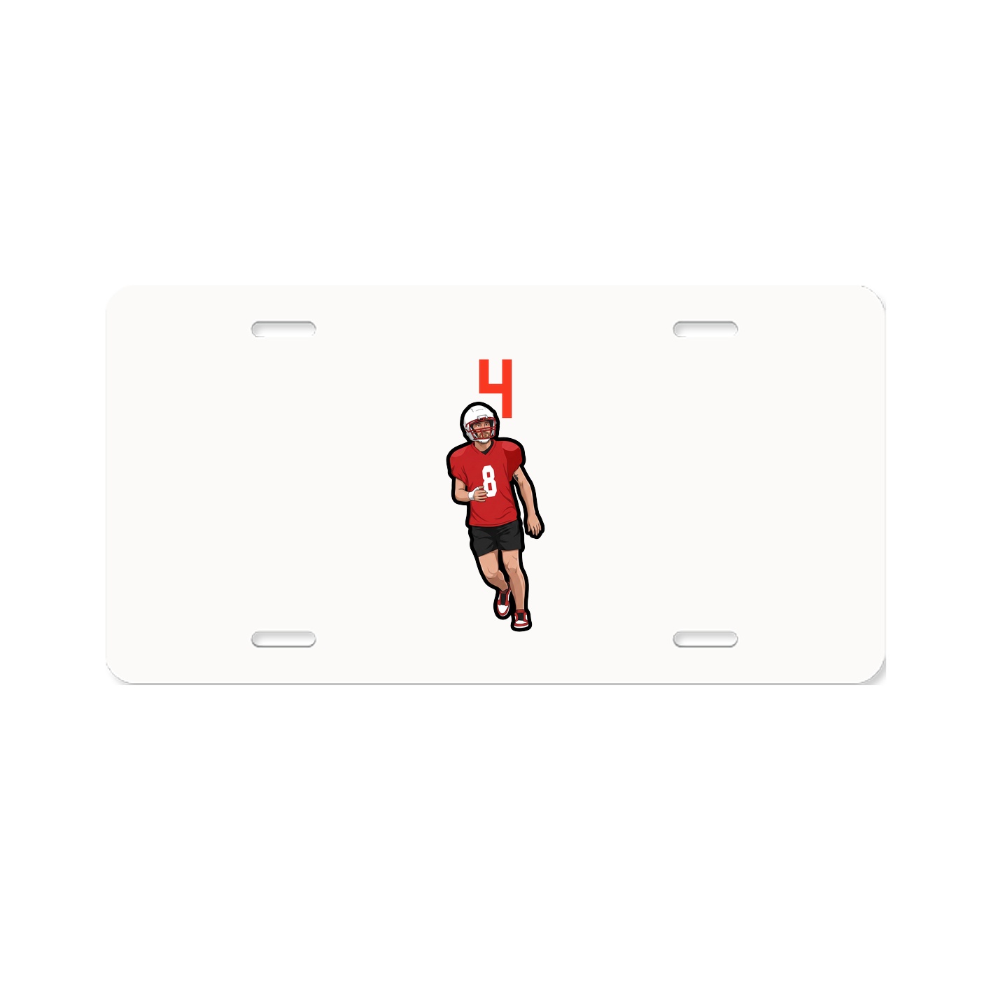 License Plate — Number Top in Classic