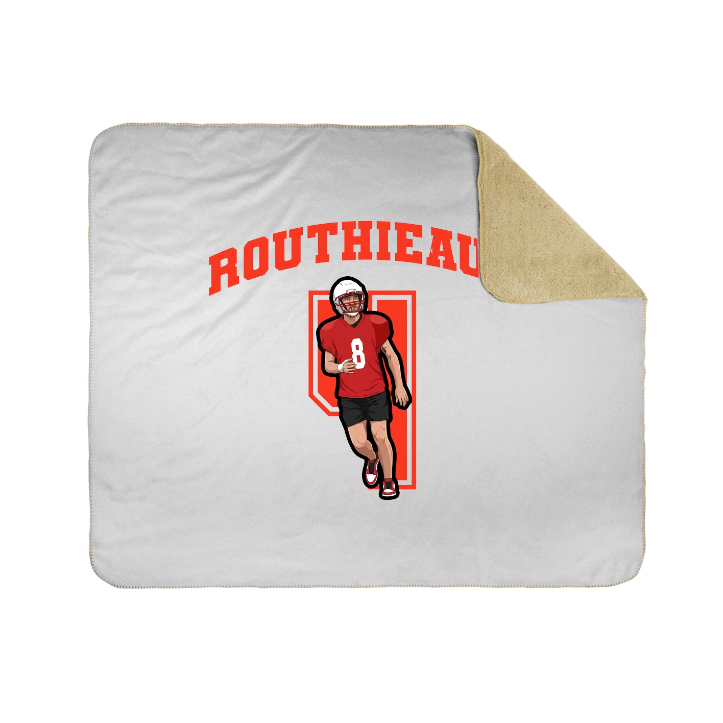 Throw Blanket — Number in White