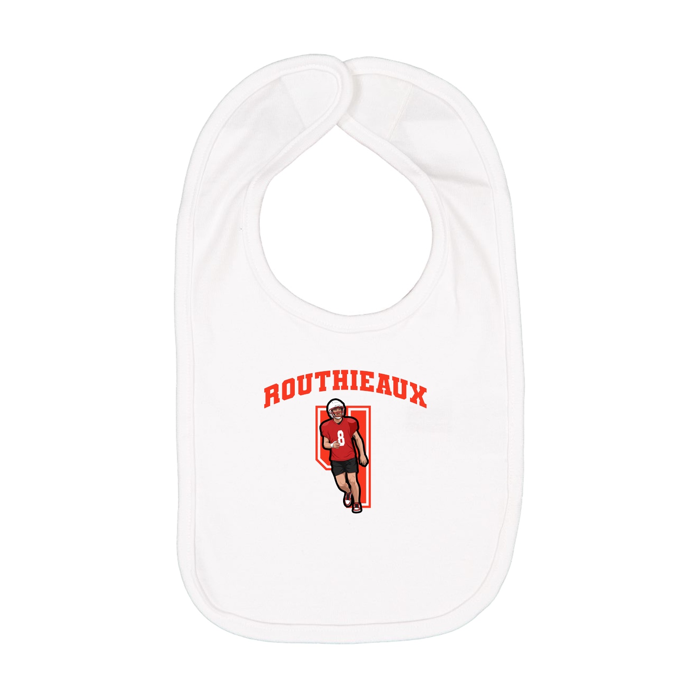 Infant Bib — Number in White
