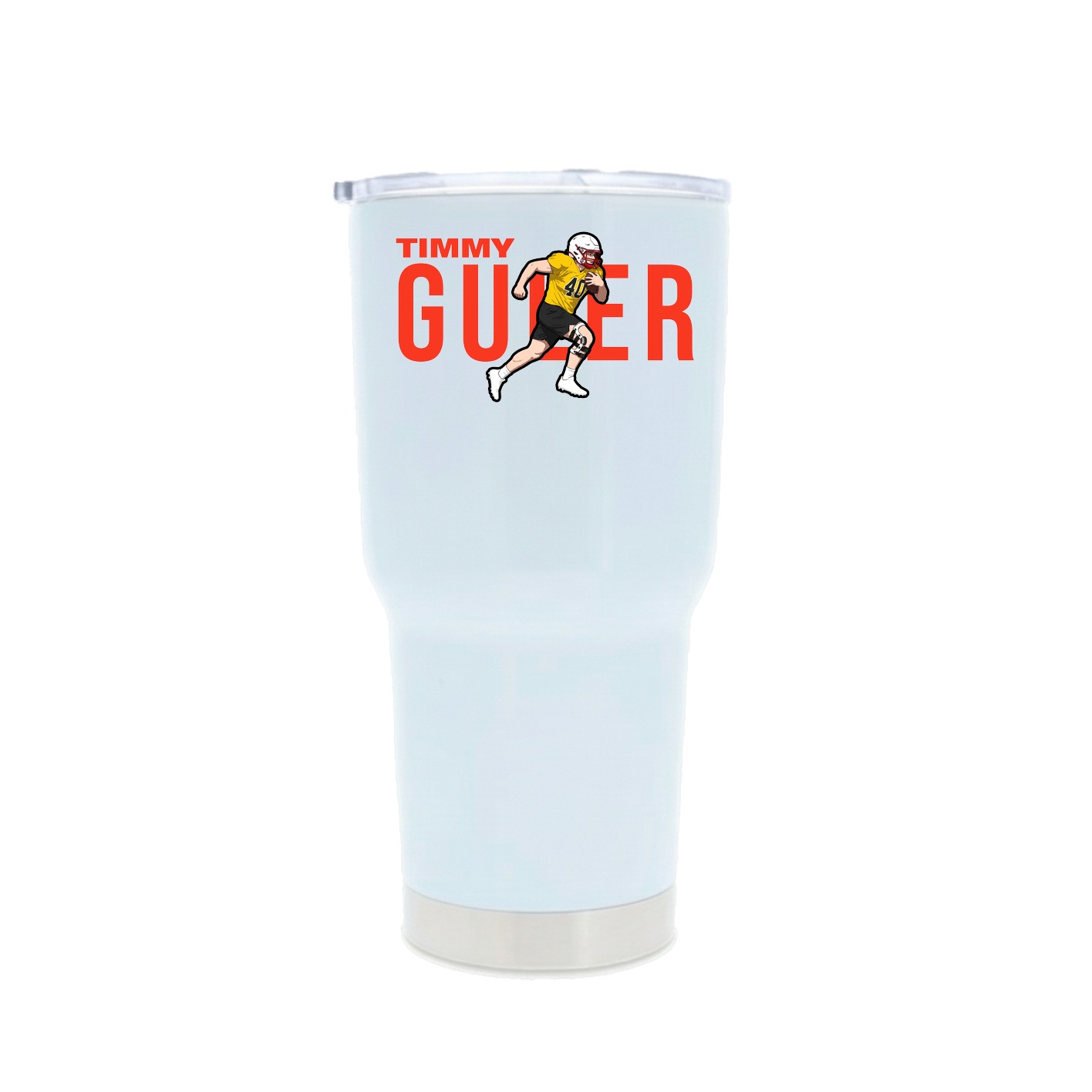 30oz Stainless Steel Tumbler — Player Name in White