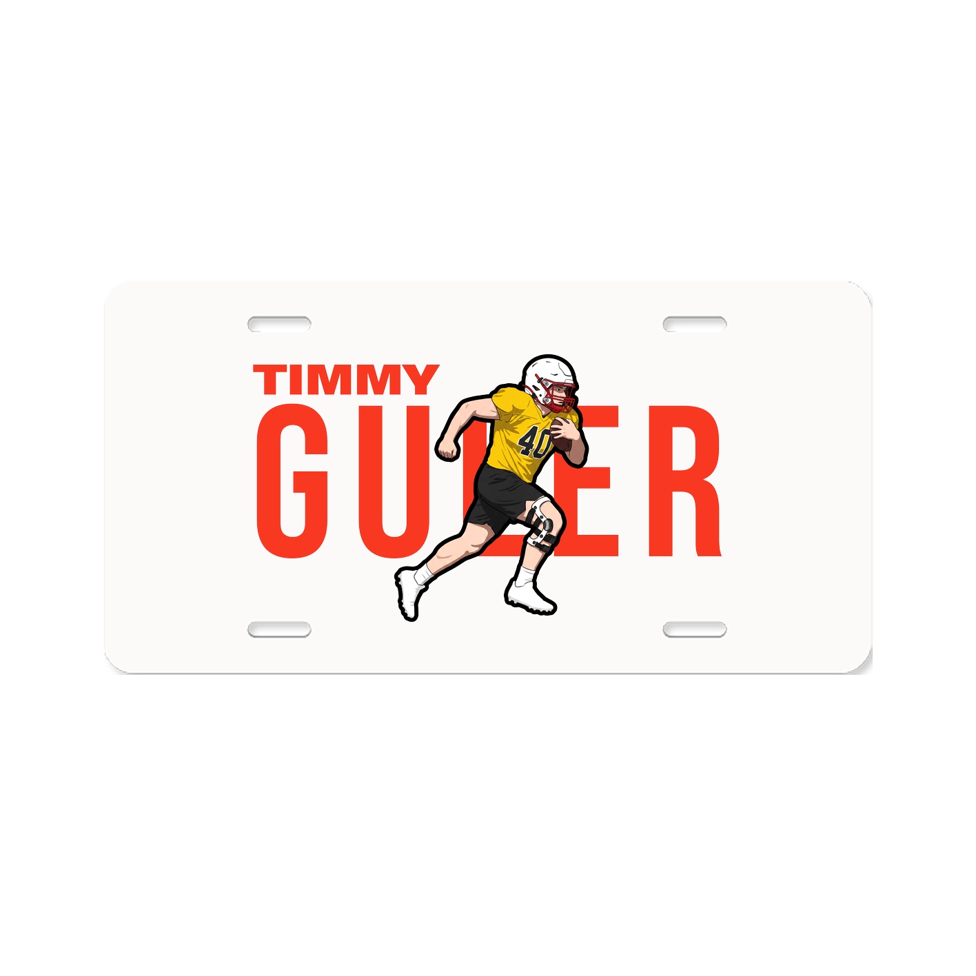License Plate — Player Name in Classic