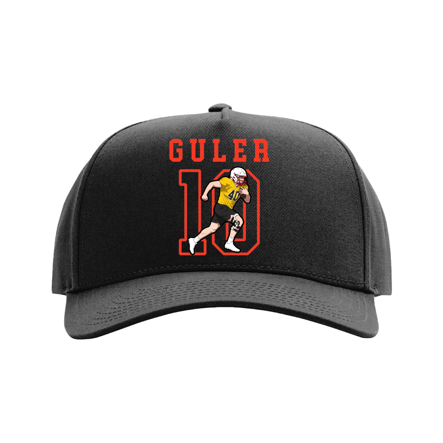 Full Fabric Five-Panel Champ Cap — Shirsey in Black