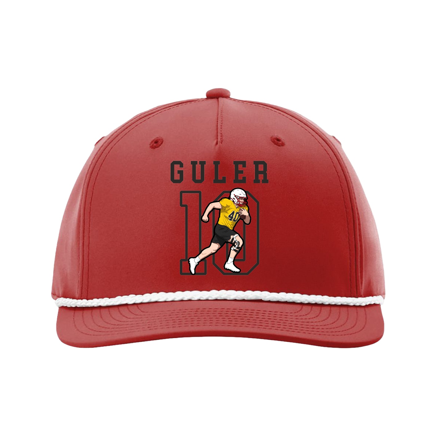 Five-Panel Classic Rope Cap — Shirsey in Red