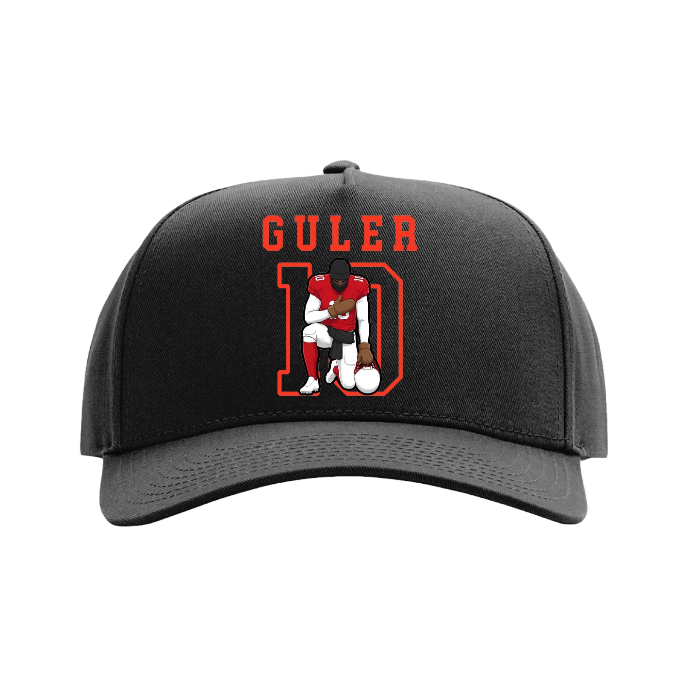 Full Fabric Five-Panel Champ Cap — Shirsey in Black