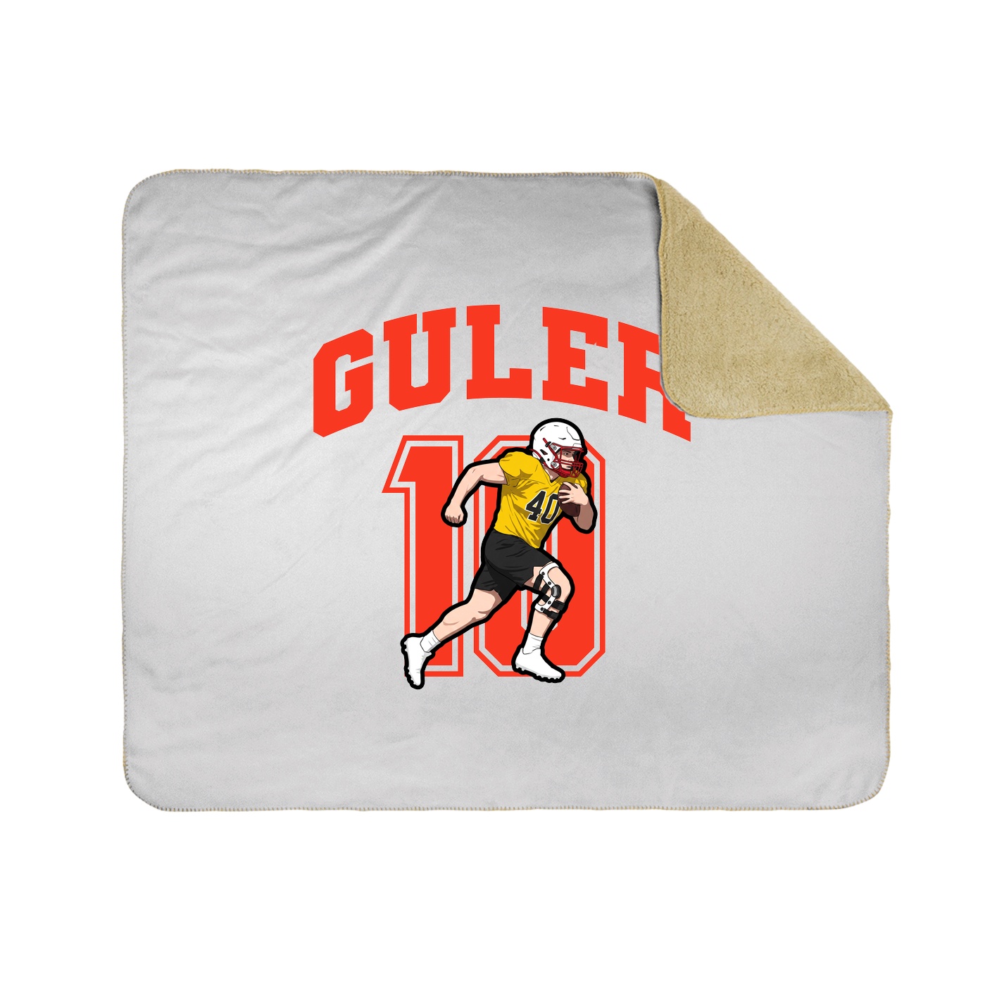 Throw Blanket — Number in White