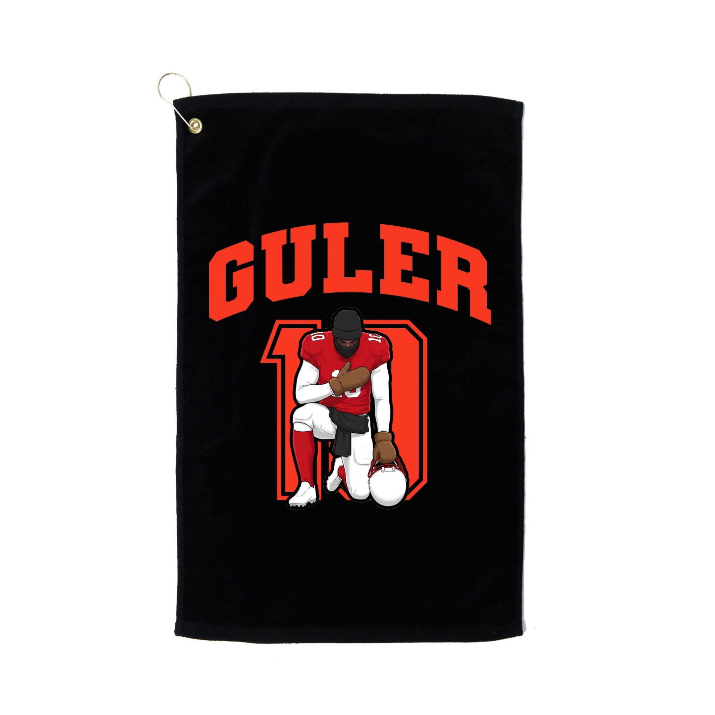Golf Towel — Number in Black