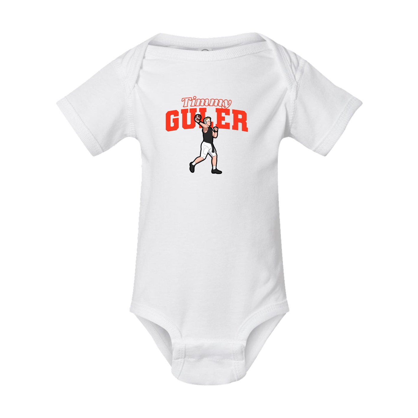 Baby Onesie — Name Arch in White