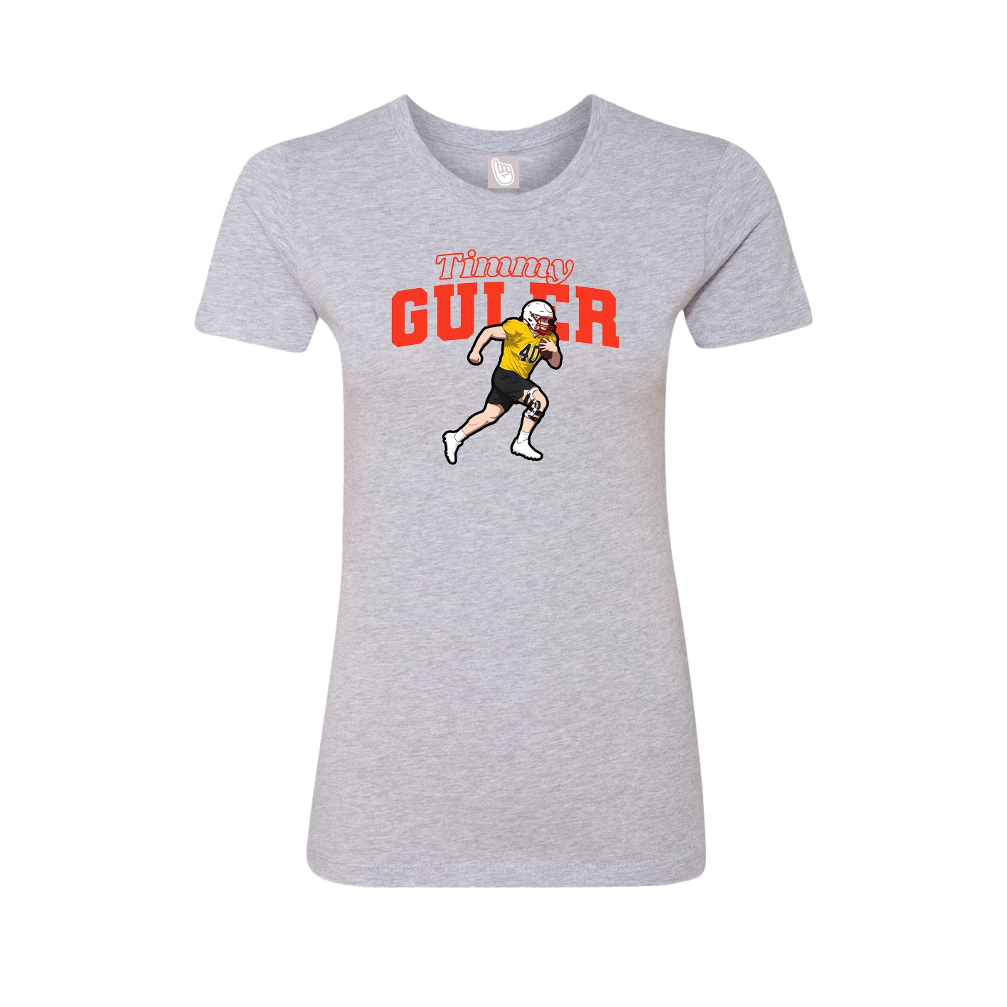 Fitted Women's Tee — Name Arch in Grey