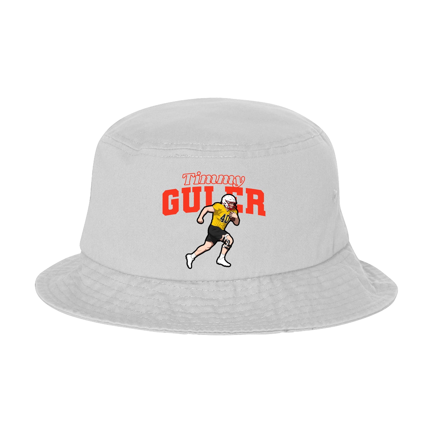 Bucket Cap — Name Arch in White