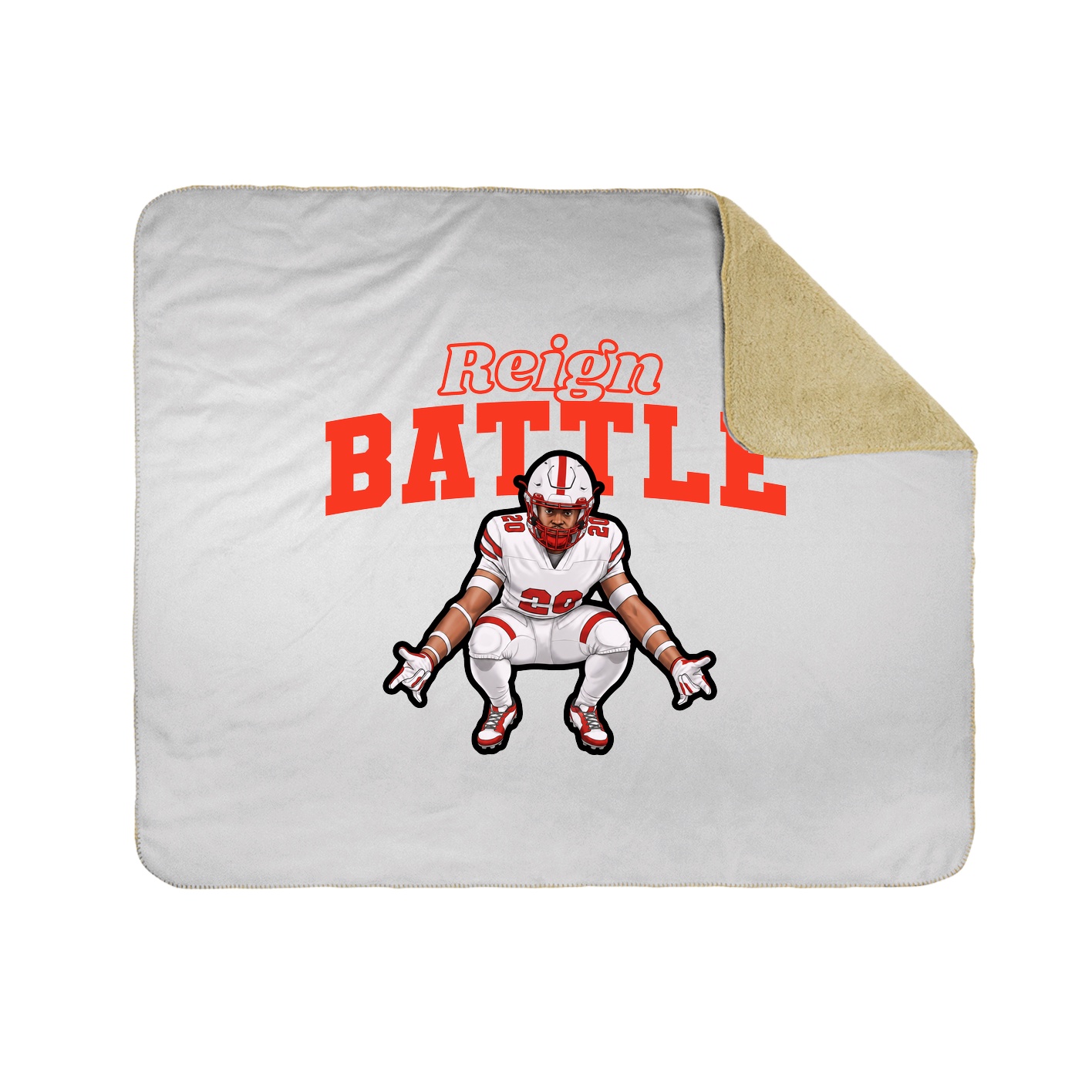 Throw Blanket — Name Arch in White