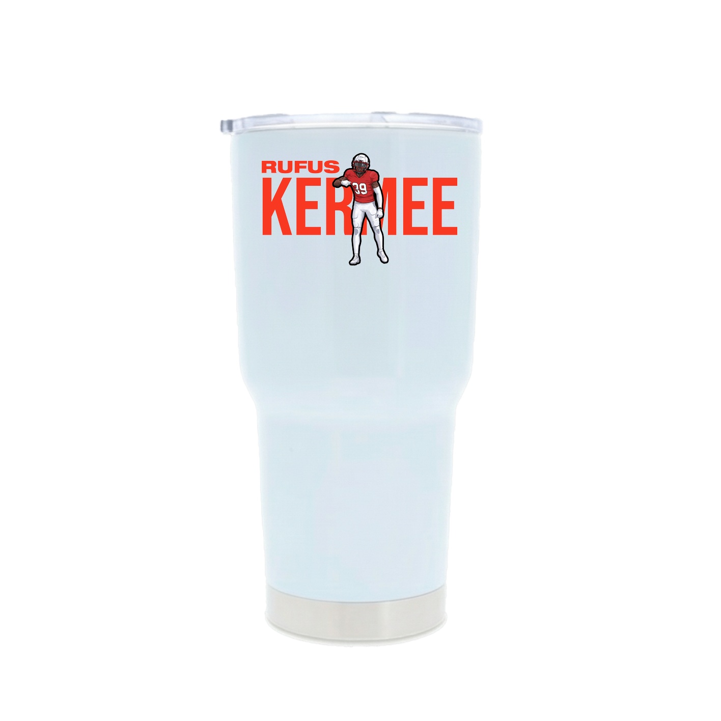 30oz Stainless Steel Tumbler — Player Name in White