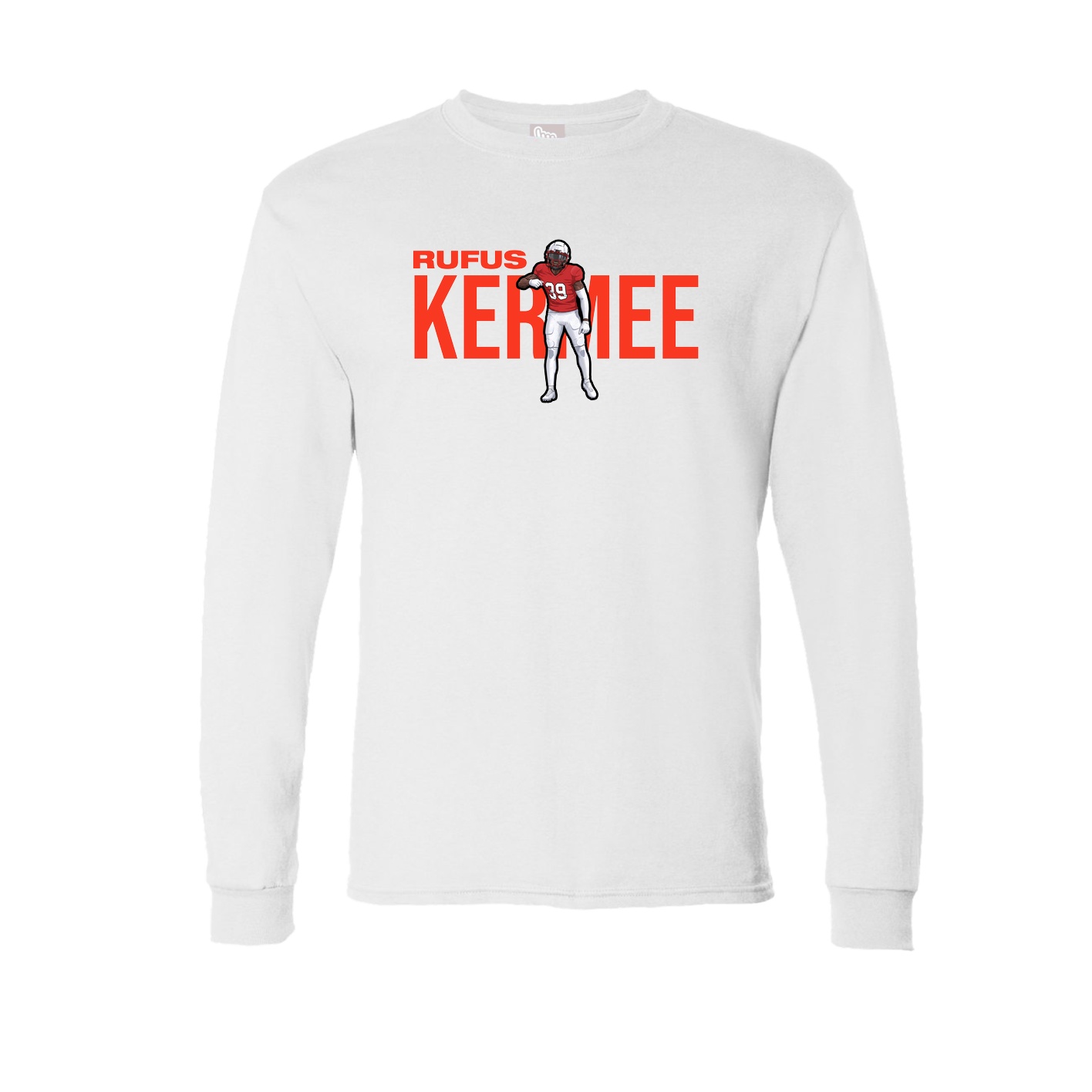Long Sleeve Tee — Player Name in White