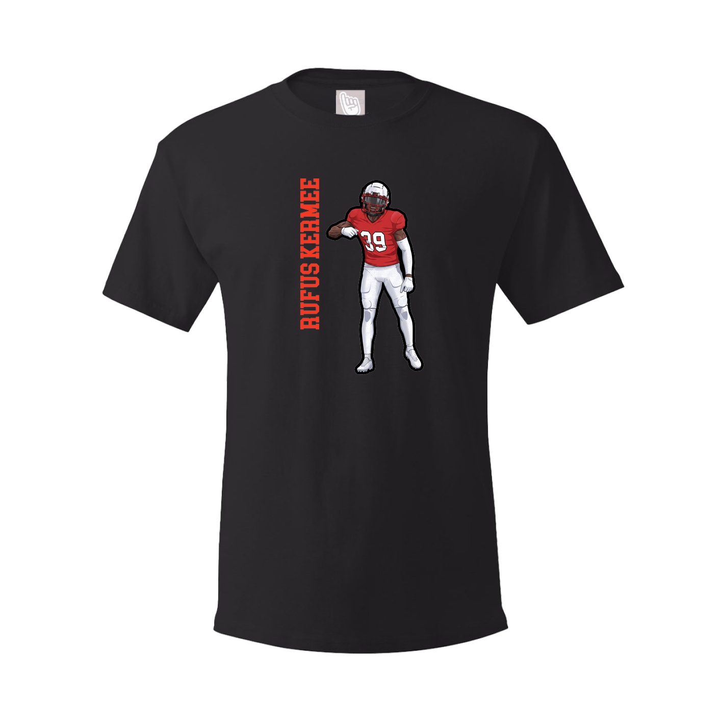 Youth Tee — Name Vertical in Black
