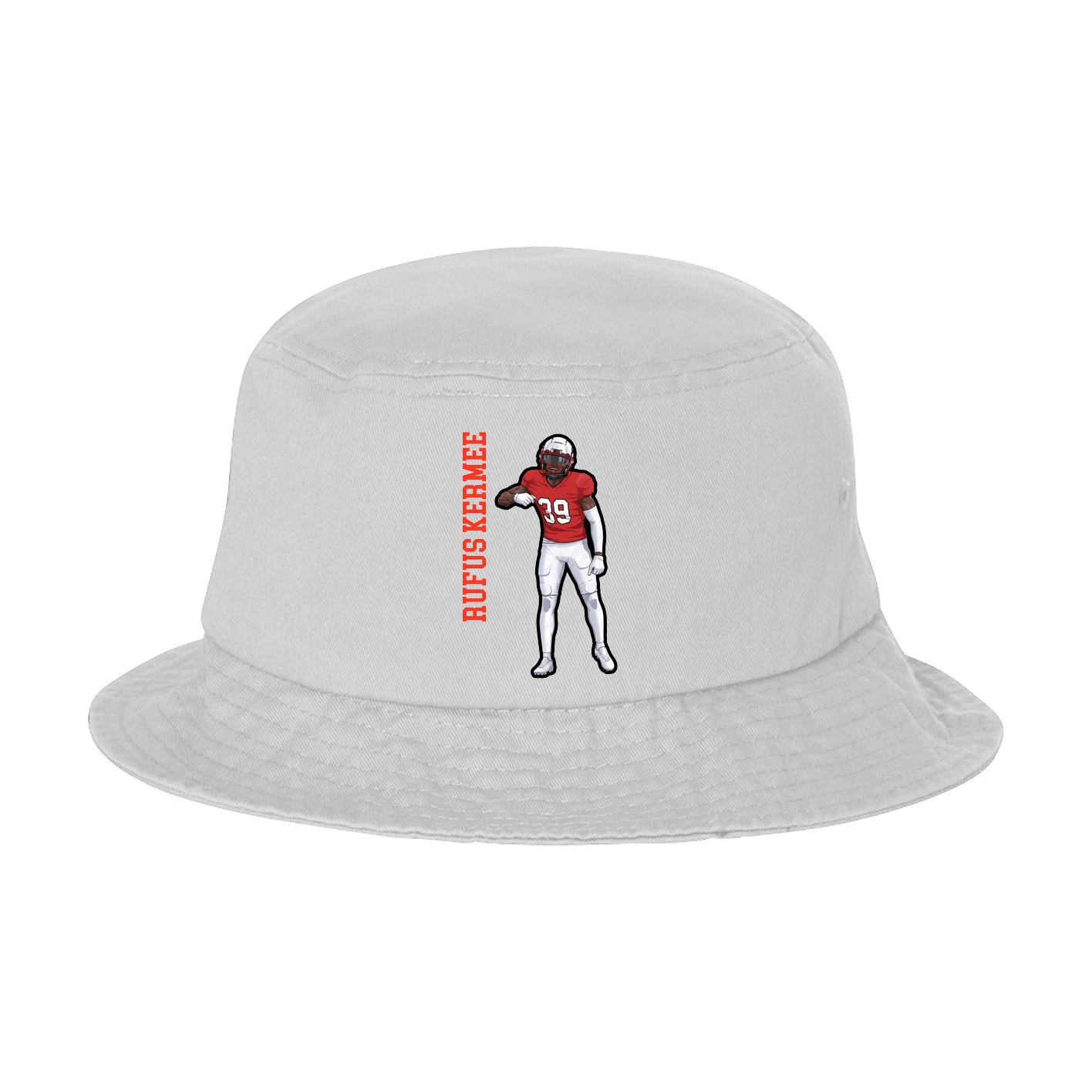 Bucket Cap — Name Vertical in White