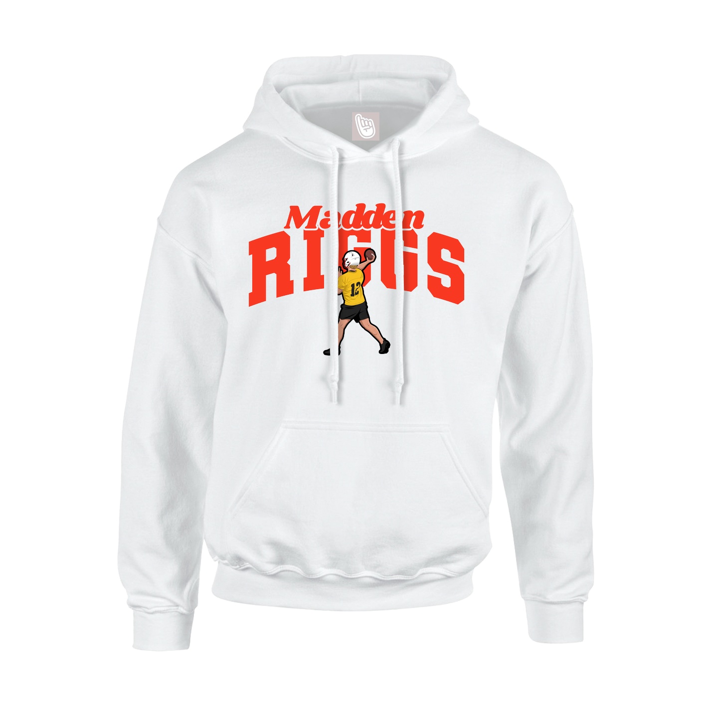 Youth Hoodie — Signature Arch in White
