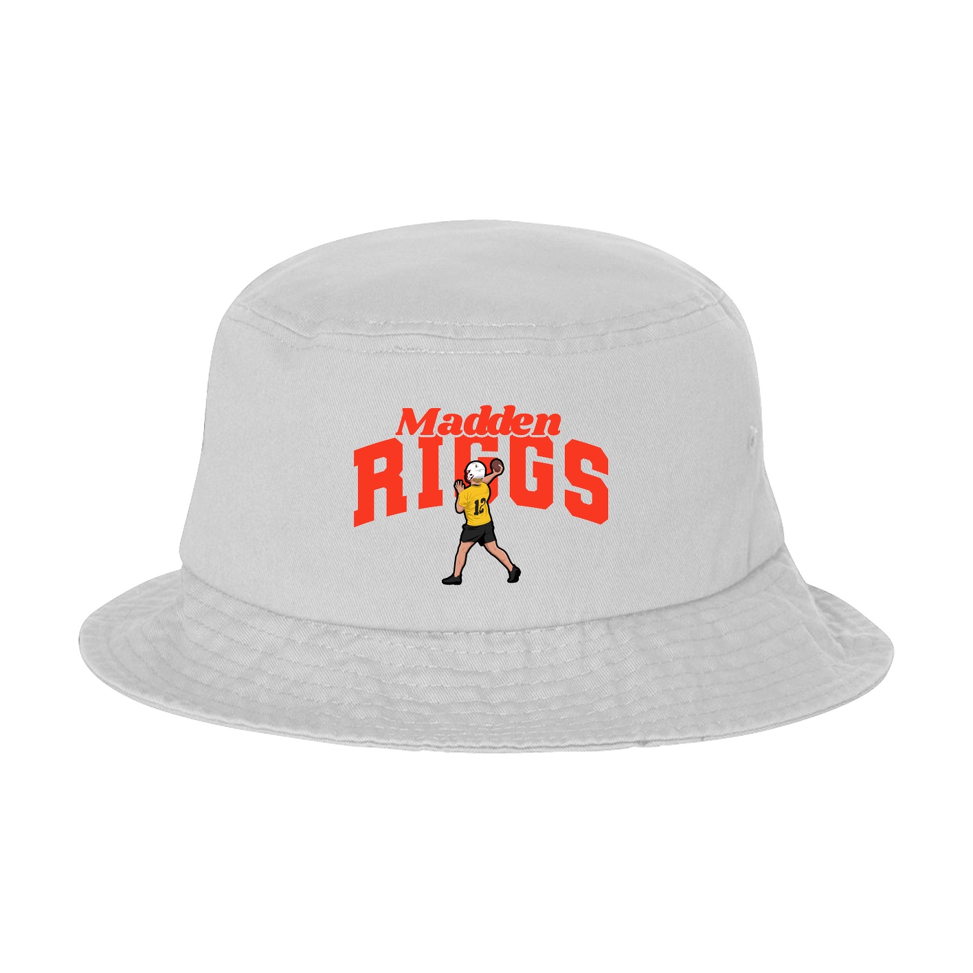Bucket Cap — Signature Arch in White