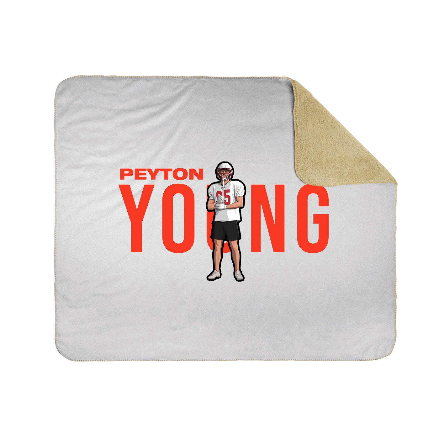 Throw Blanket — Player Name in White