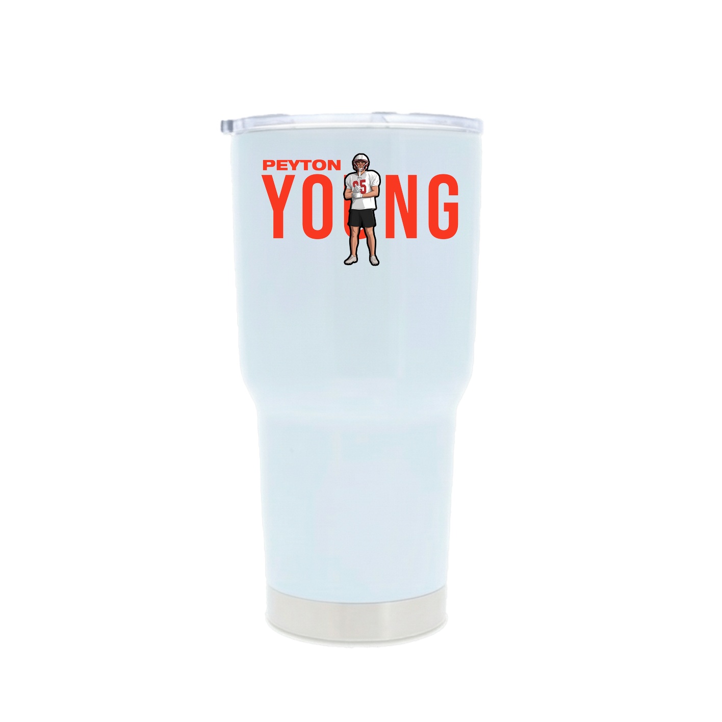 30oz Stainless Steel Tumbler — Player Name in White