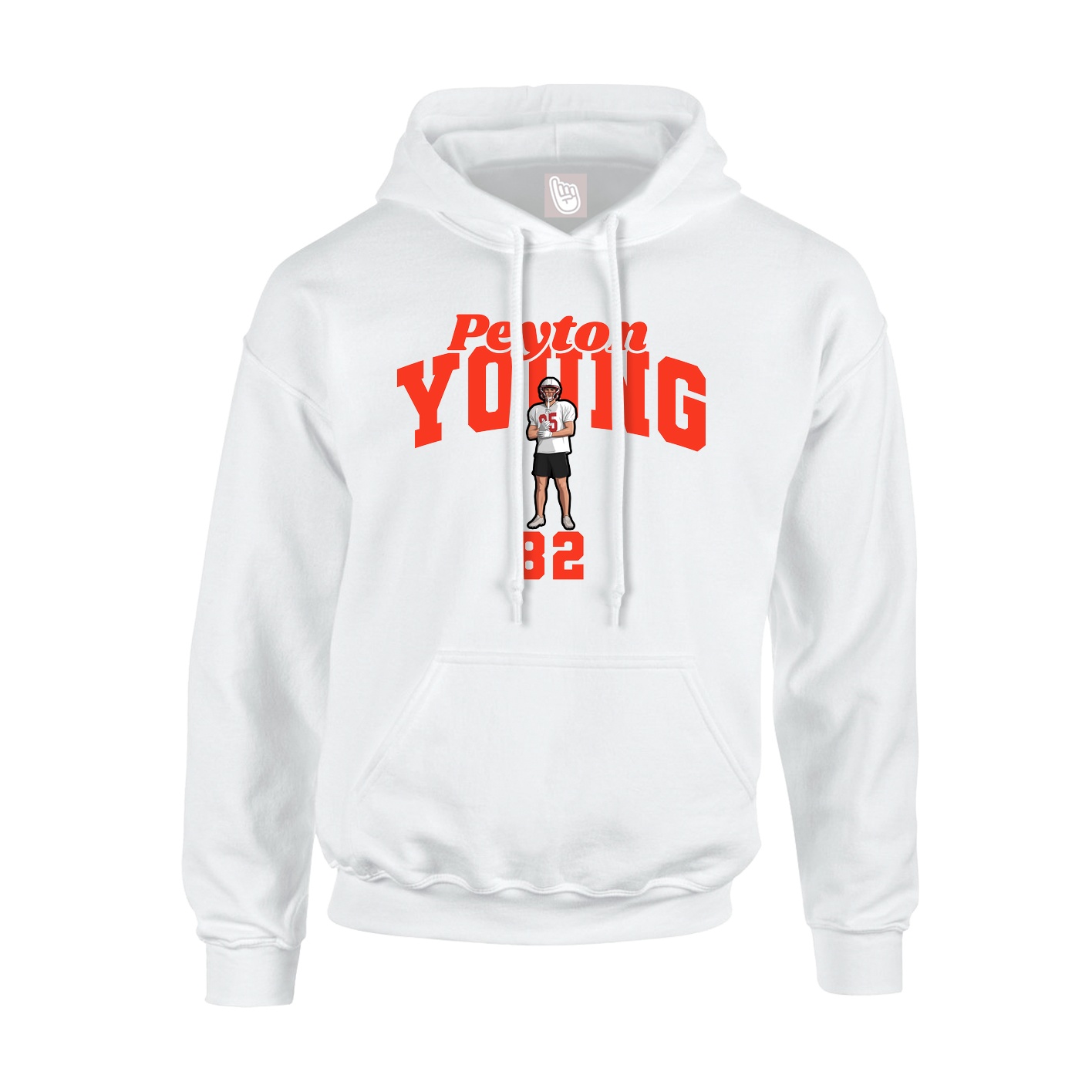 Hoodie — Signature Arch in White