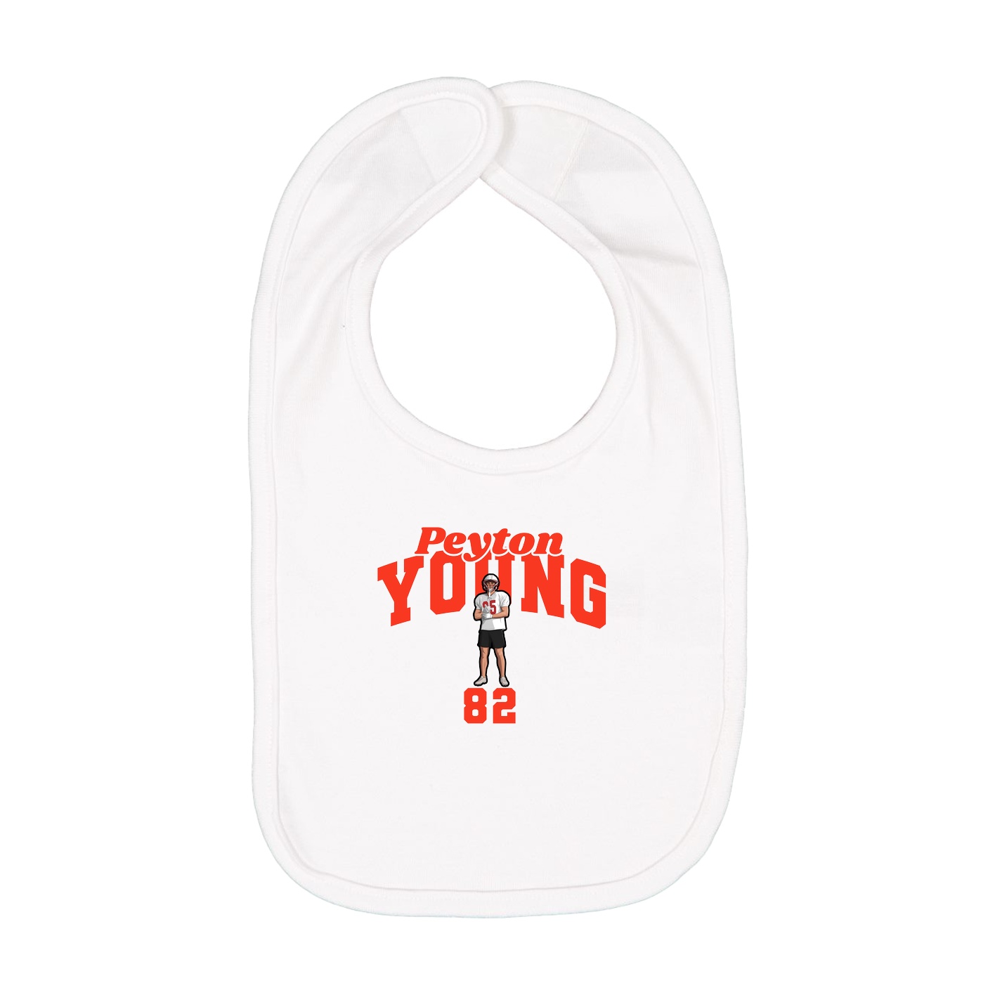 Infant Bib — Signature Arch in White
