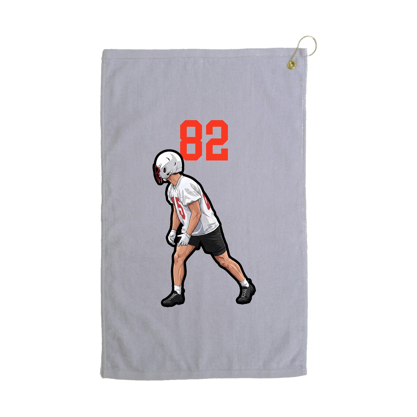 Golf Towel — Number Top in Grey
