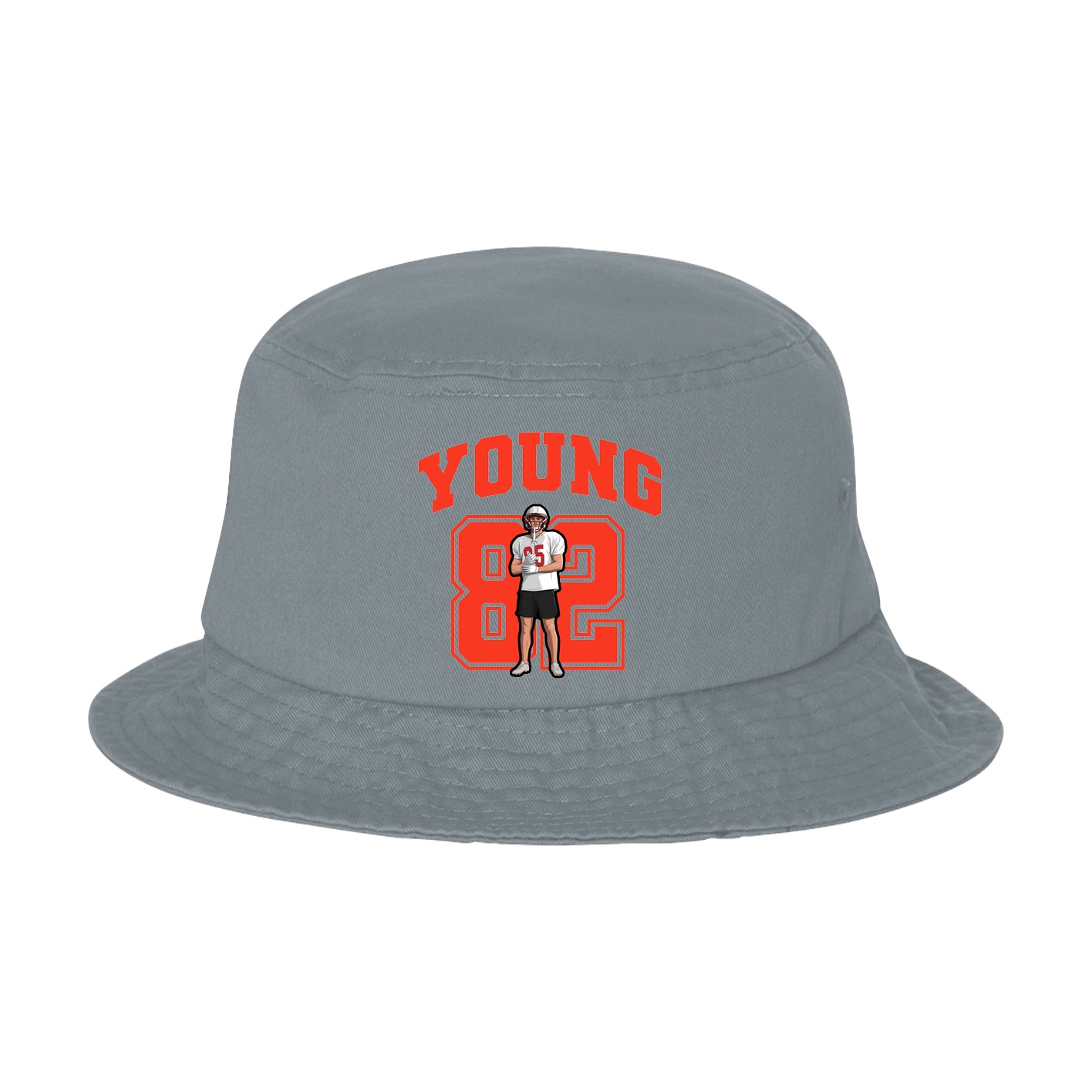 Bucket Cap — Number in Grey