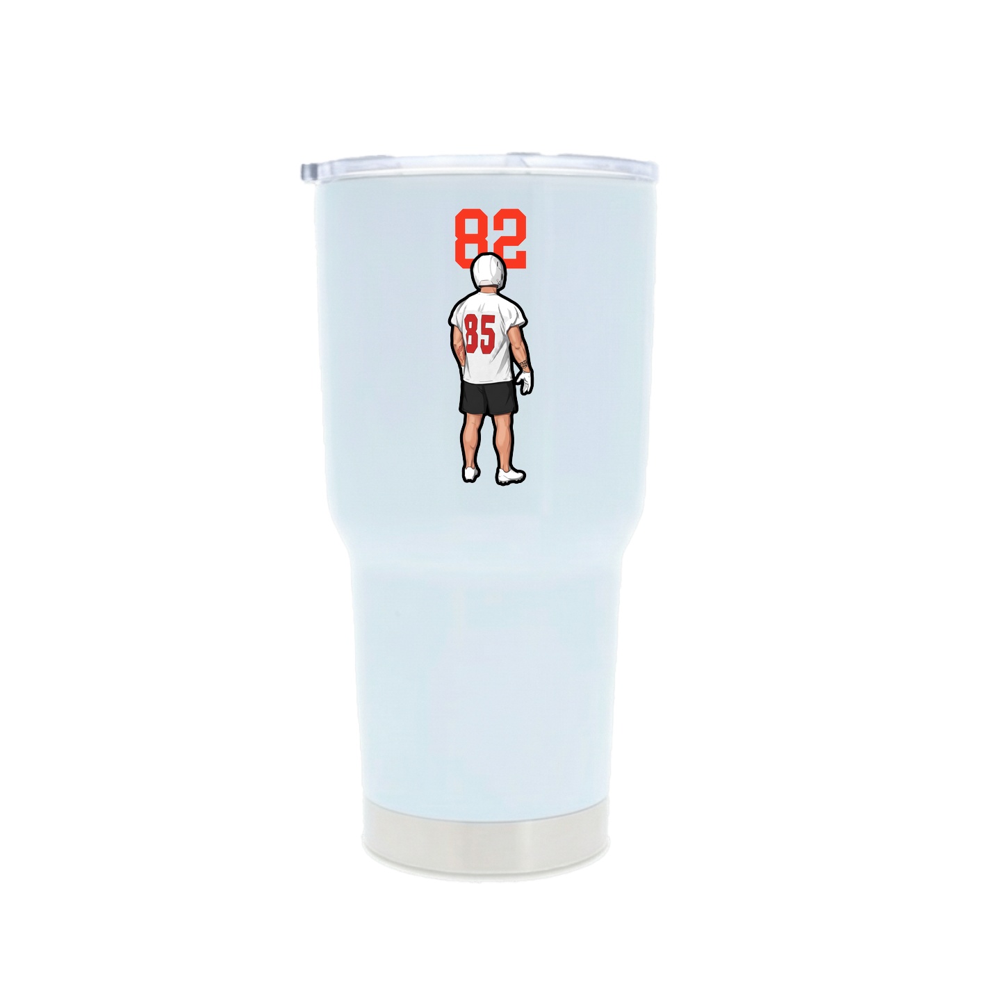 30oz Stainless Steel Tumbler — Number Top in White