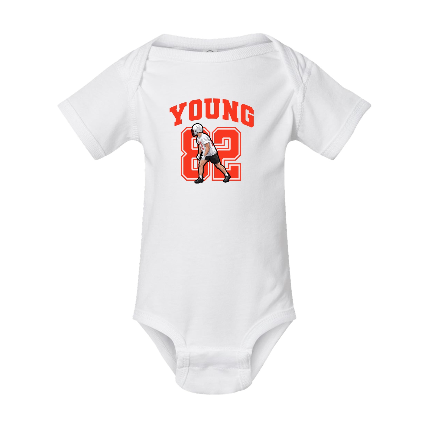 Baby Onesie — Number in White
