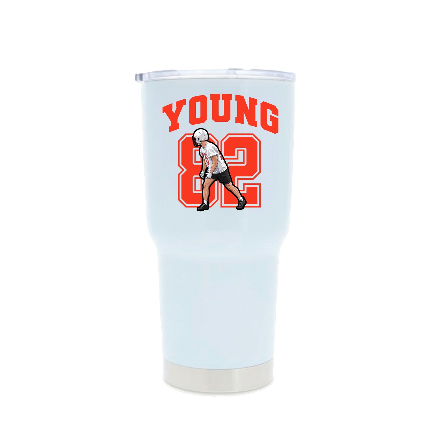 30oz Stainless Steel Tumbler — Number in White