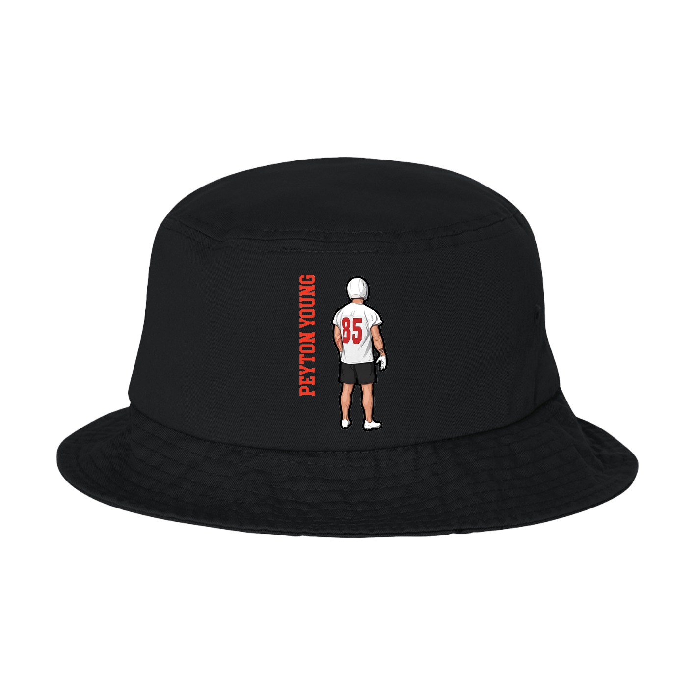 Bucket Cap — Name Vertical in Black