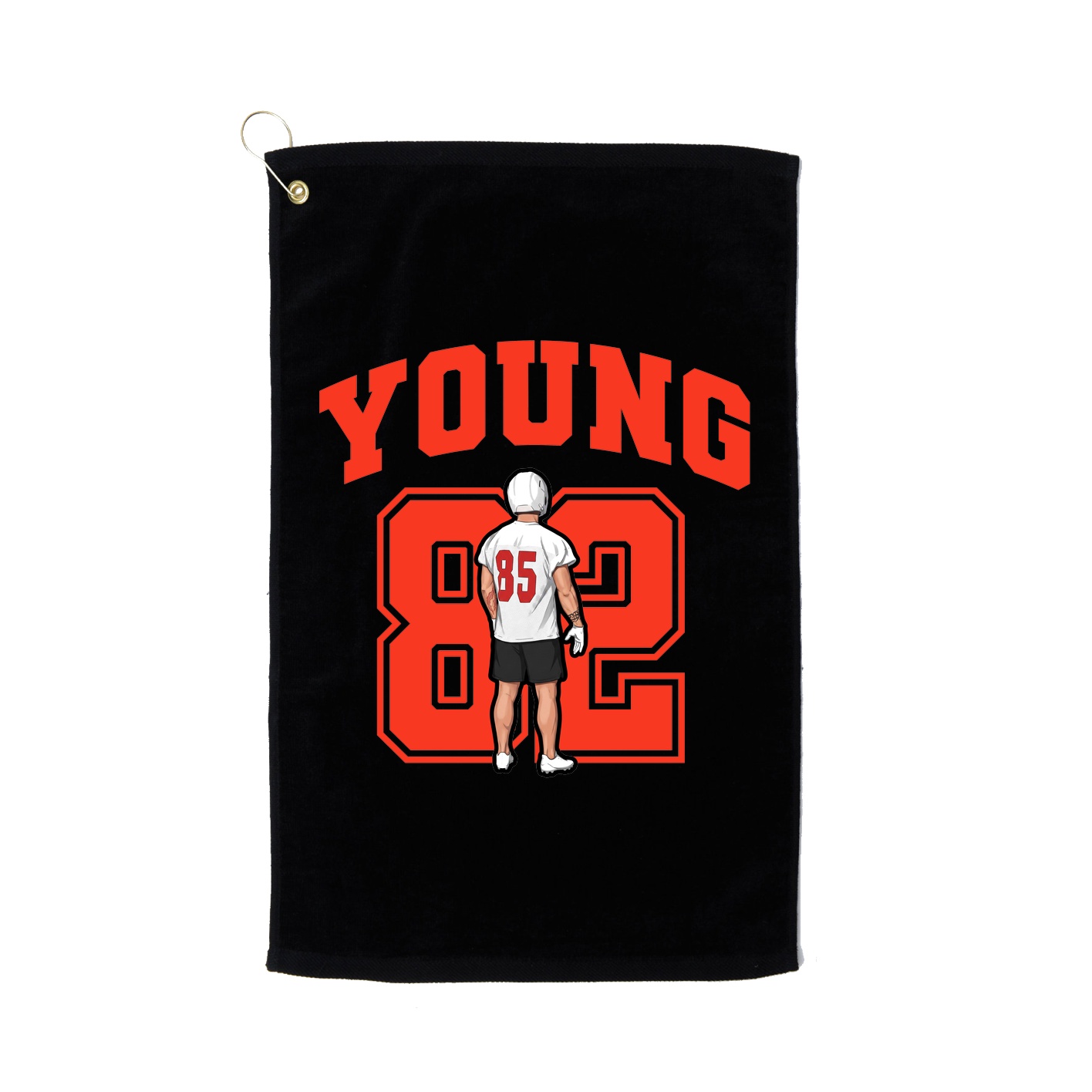Golf Towel — Number in Black