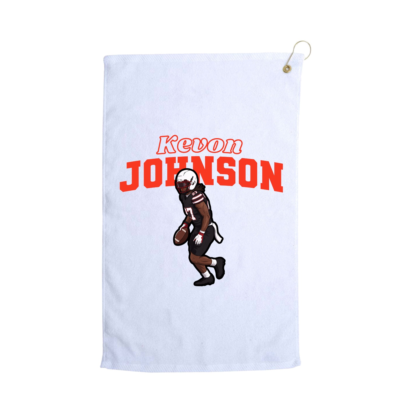 Golf Towel — Name Arch in White