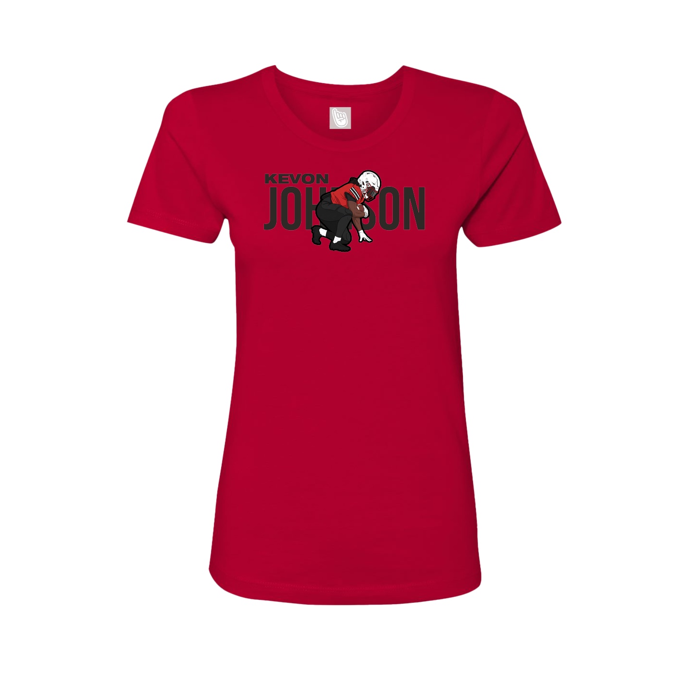 Fitted Women's Tee — Player Name in Red